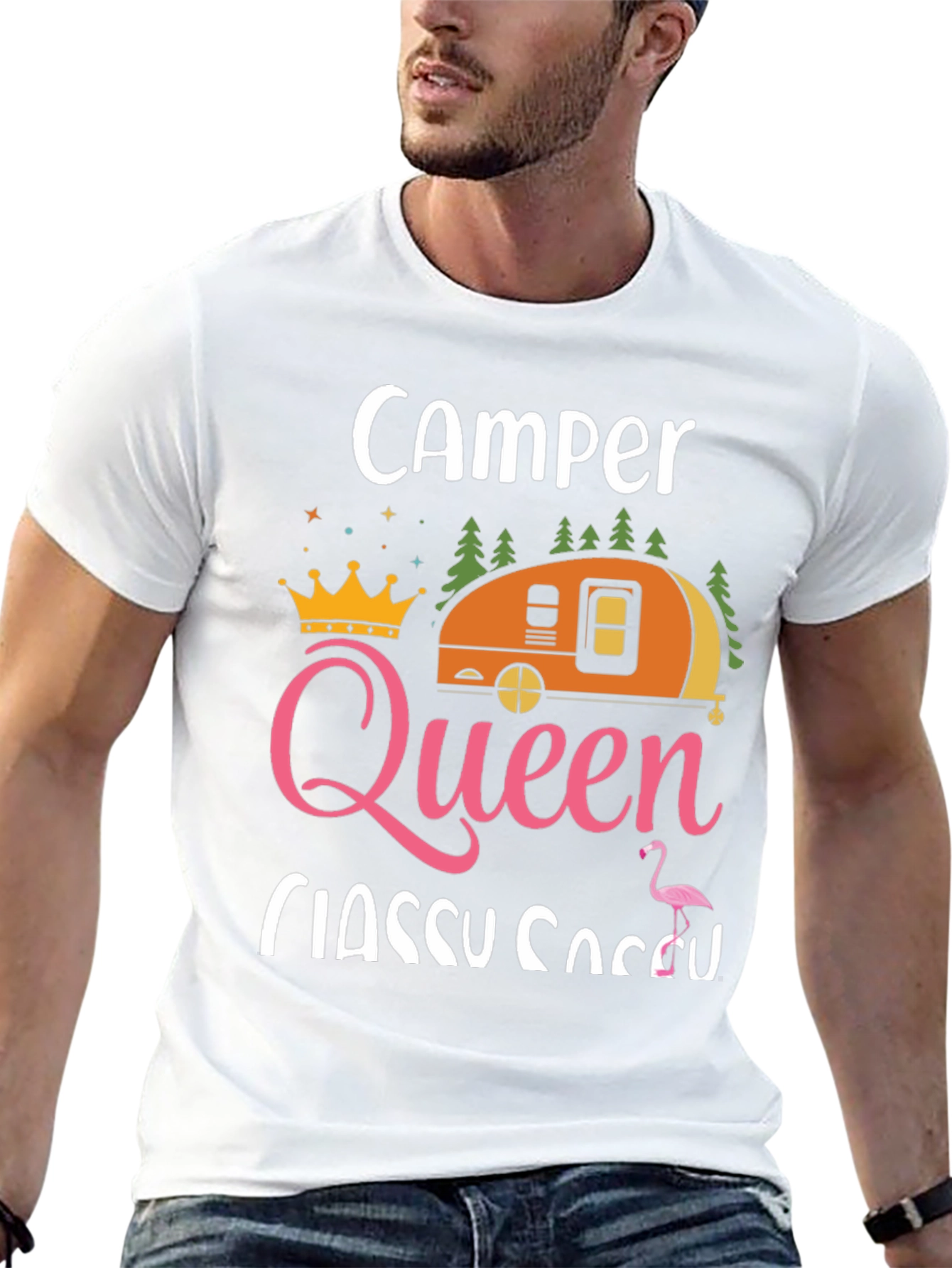 Camper Queen Classy Sassy Graphic T-Shirt