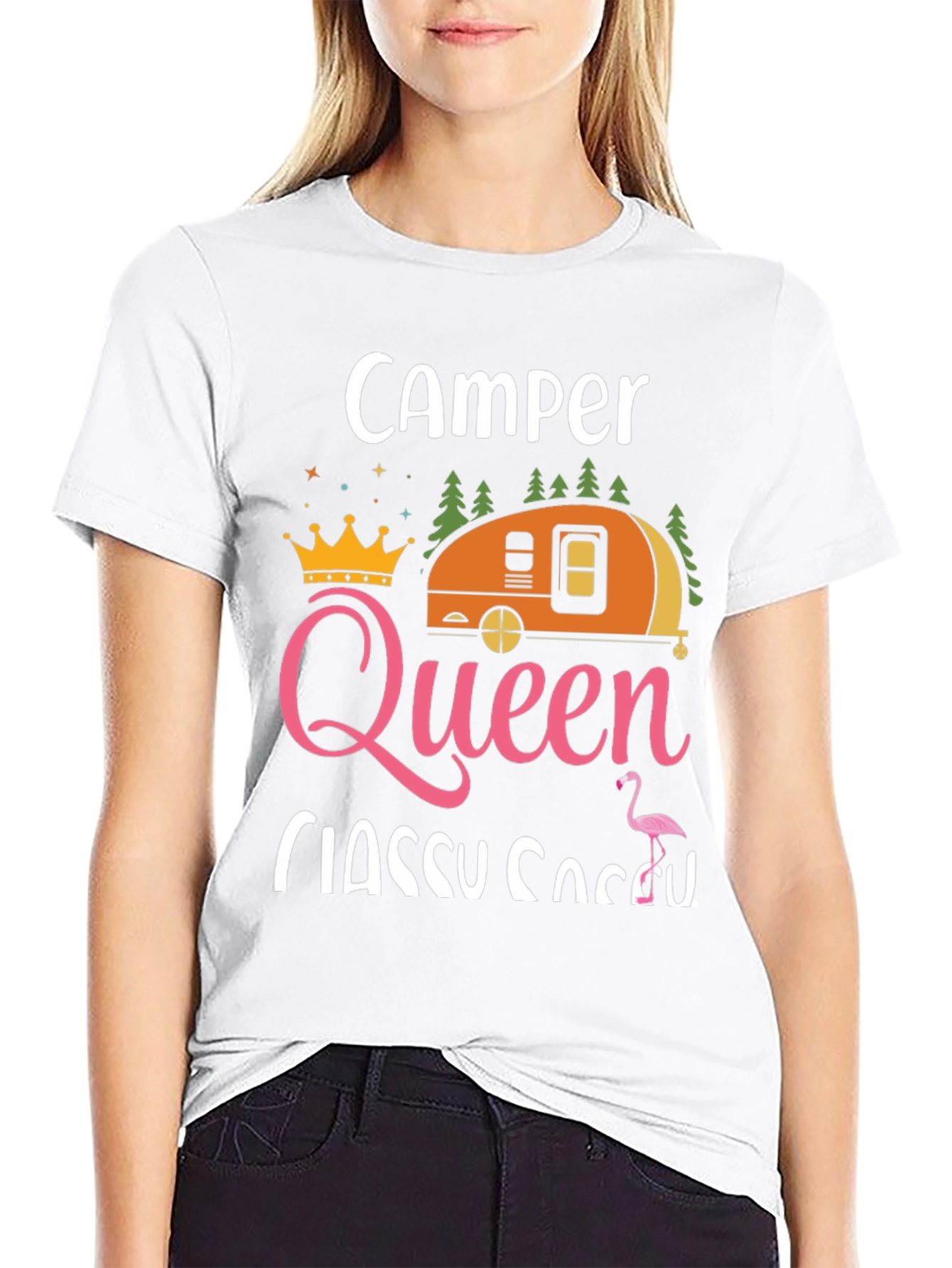 Camper Queen Classy Sassy Graphic T-Shirt