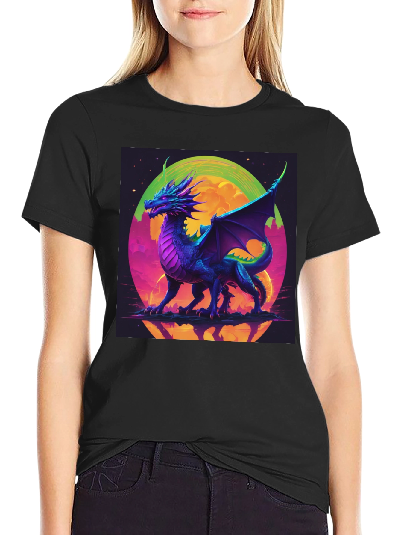 Dragon Graphic Tee - Fantasy Art T-Shirt