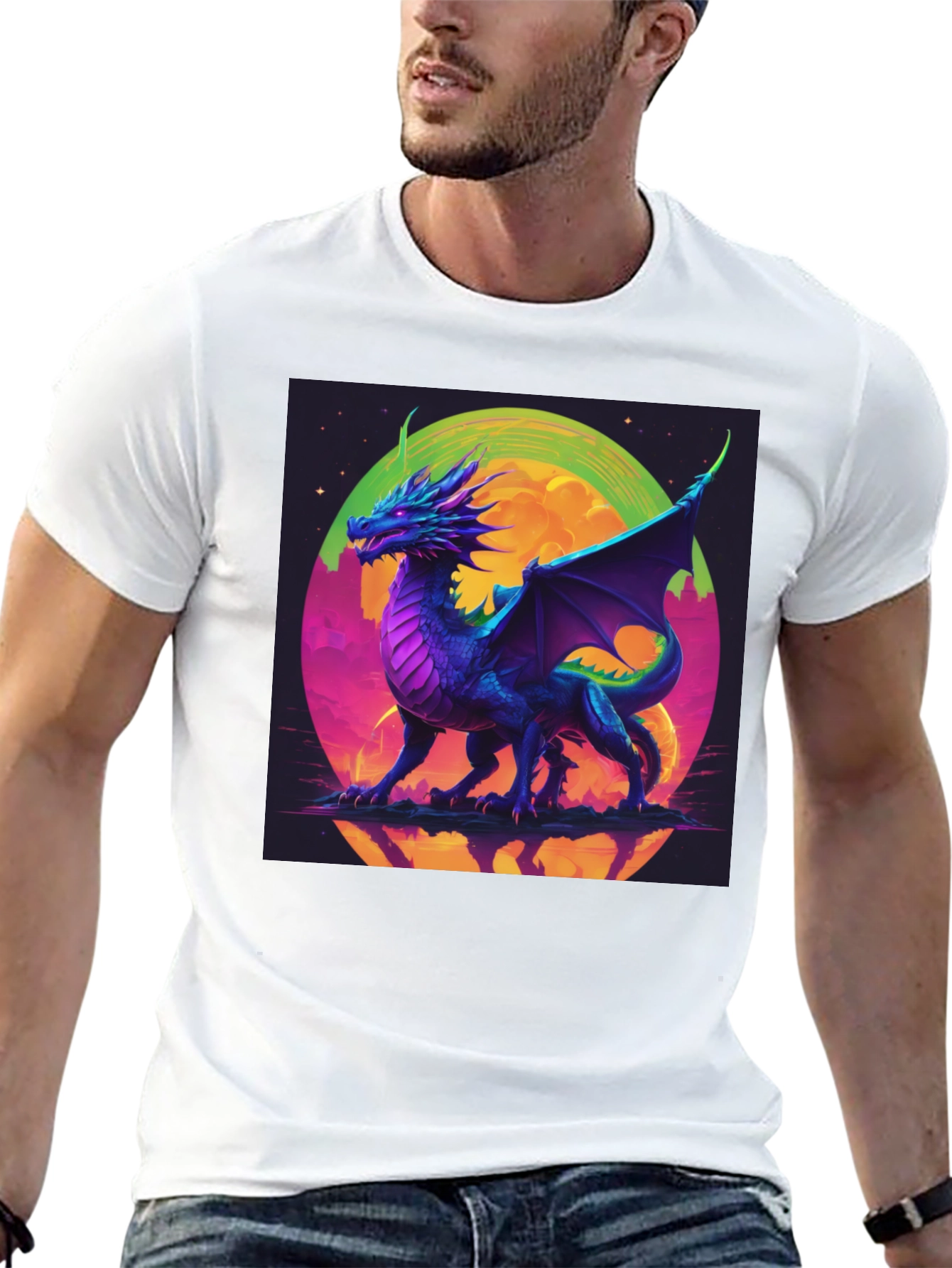Dragon Graphic Tee - Fantasy Art T-Shirt