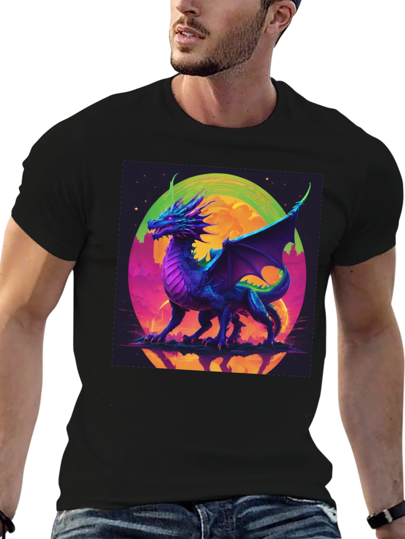 Dragon Graphic Tee - Fantasy Art T-Shirt
