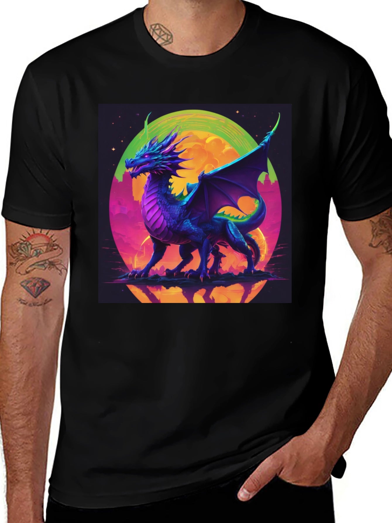 Dragon Graphic Tee - Fantasy Art T-Shirt