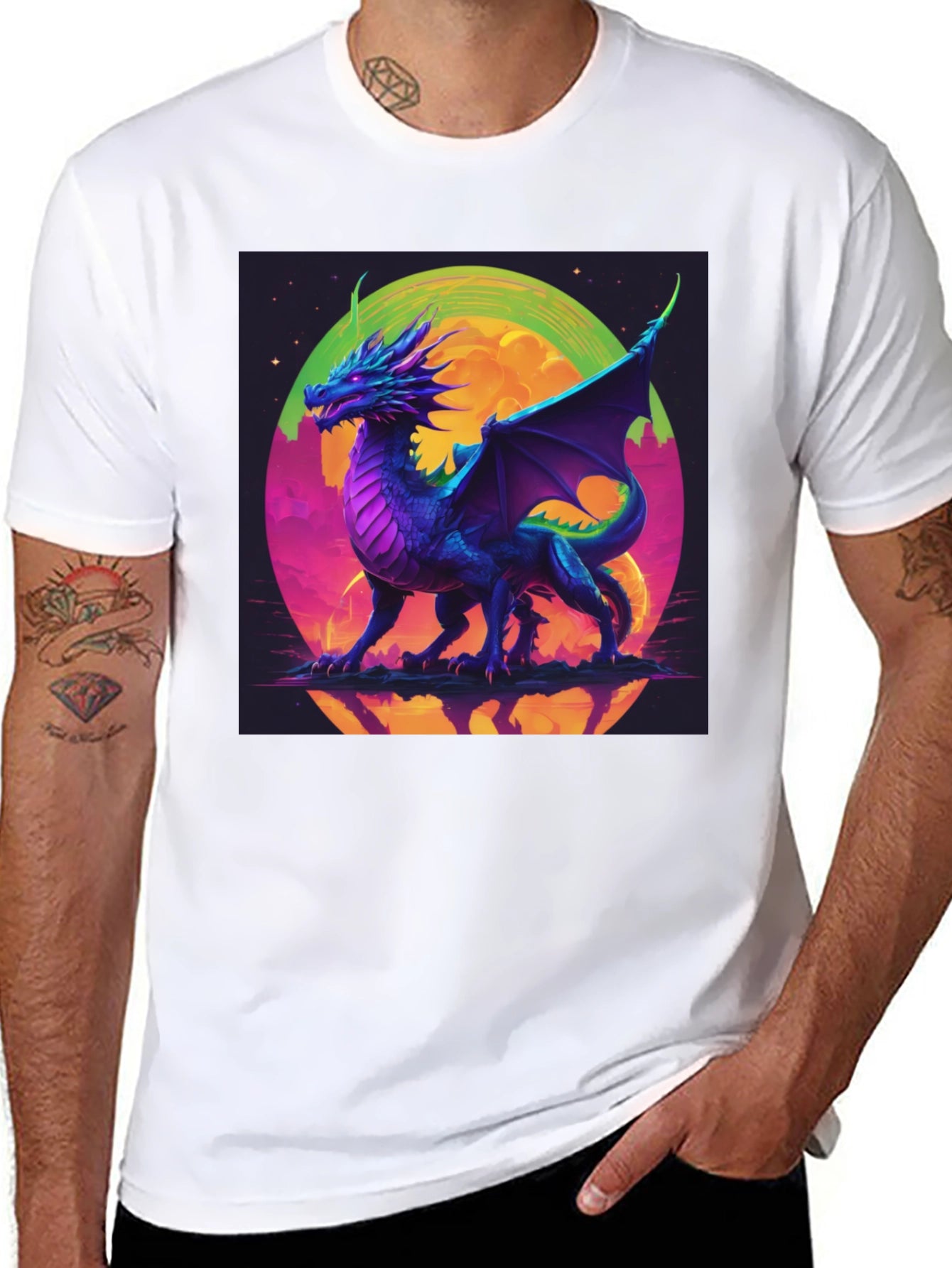 Dragon Graphic Tee - Fantasy Art T-Shirt