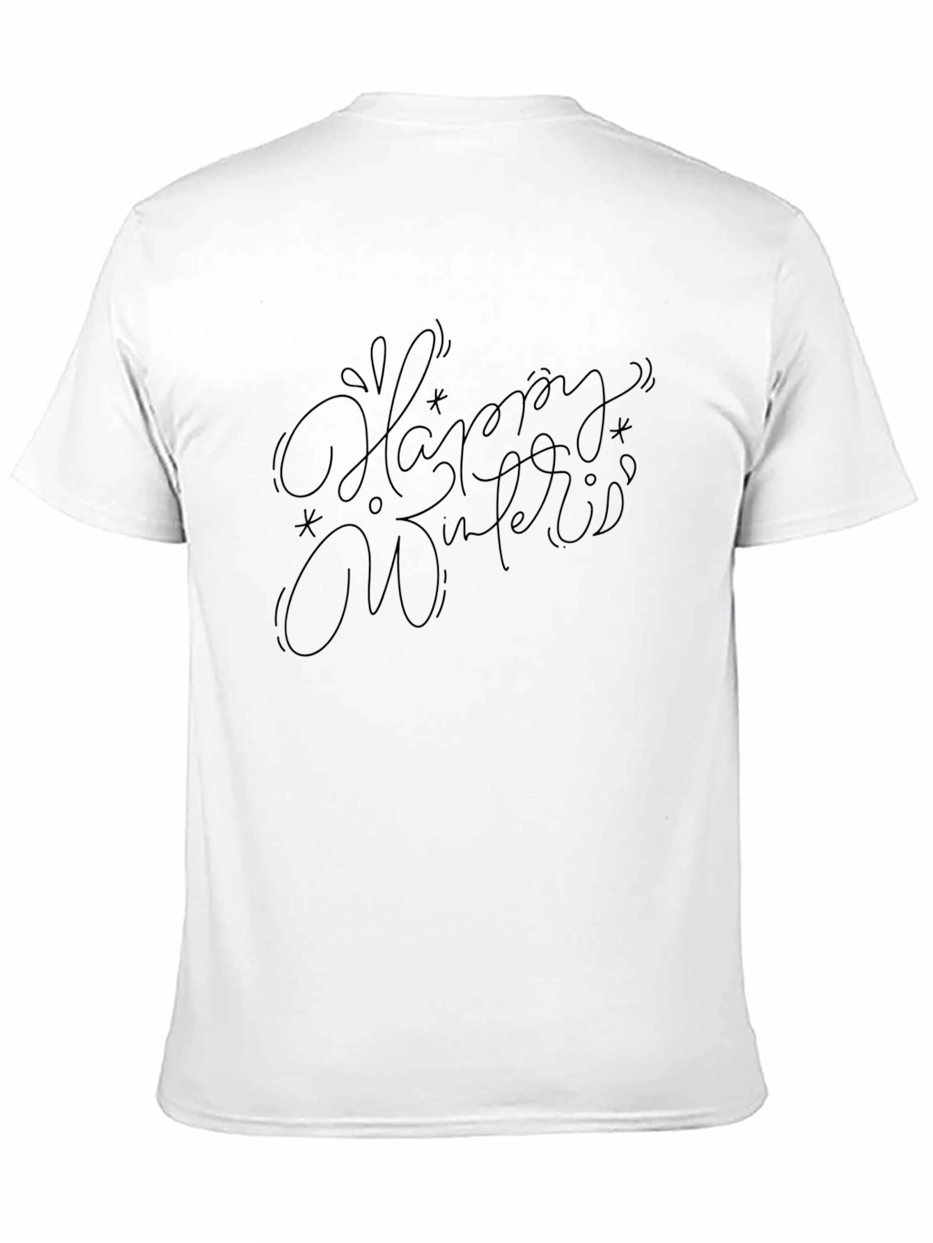 Happy Winter T-Shirt - Stylish Black Tee