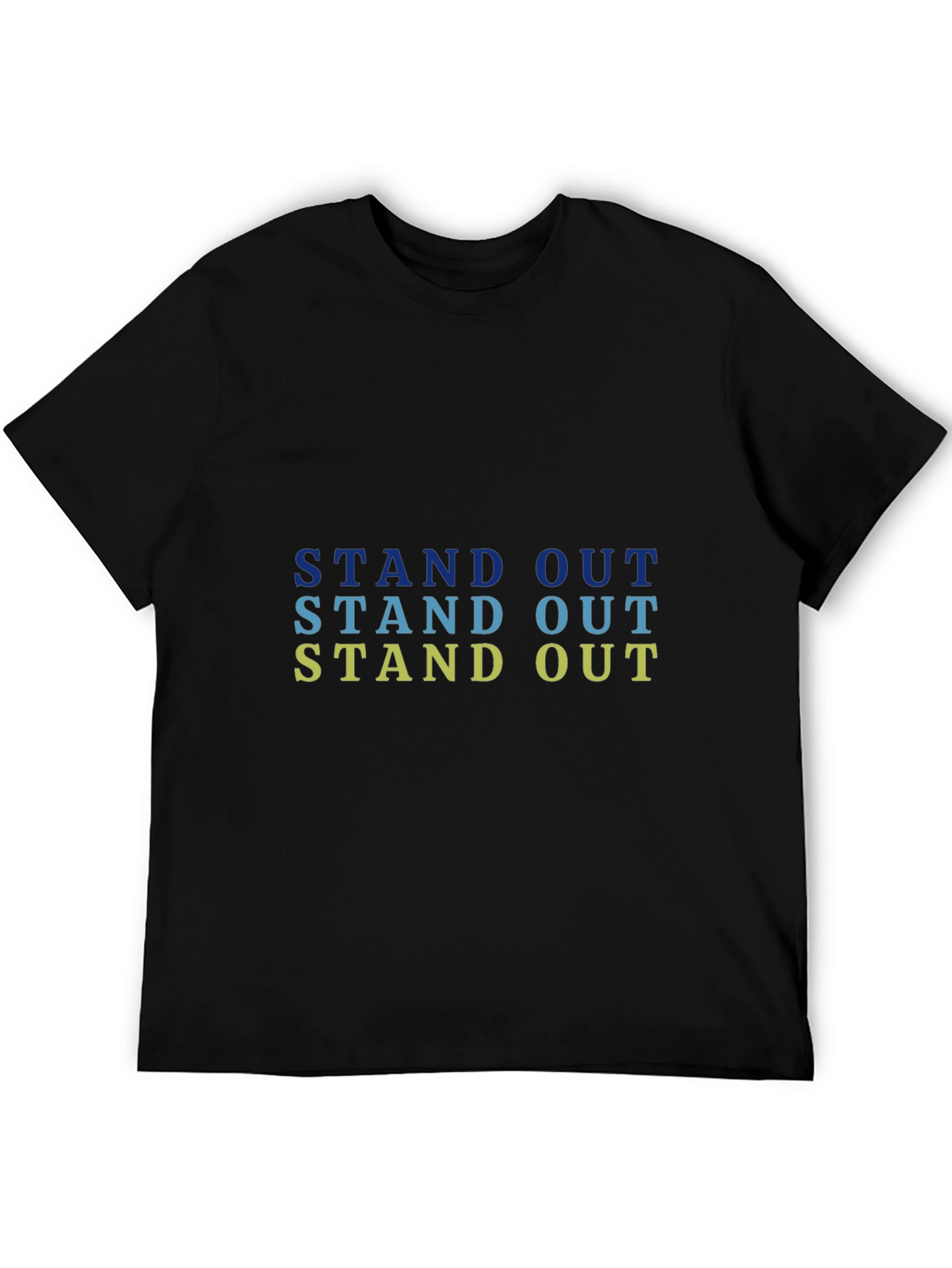 Stand Out Graphic Tee - Mens Black Cotton T-Shirt
