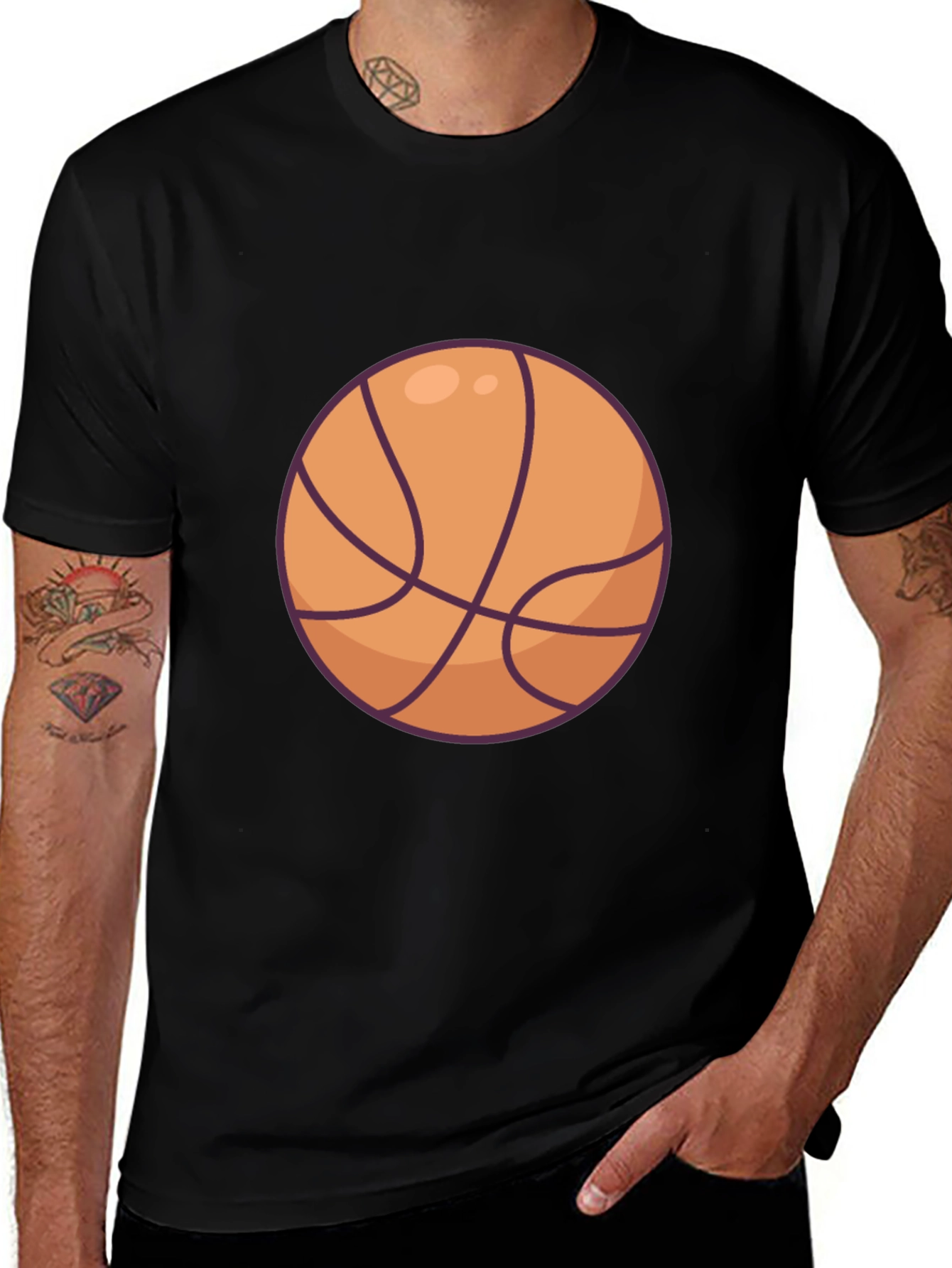 Basketball Graphic Black T-Shirt