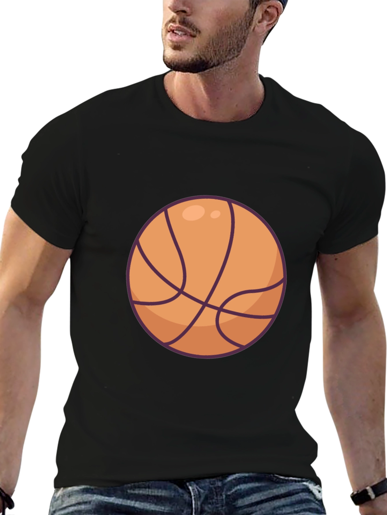 Basketball Graphic Black T-Shirt