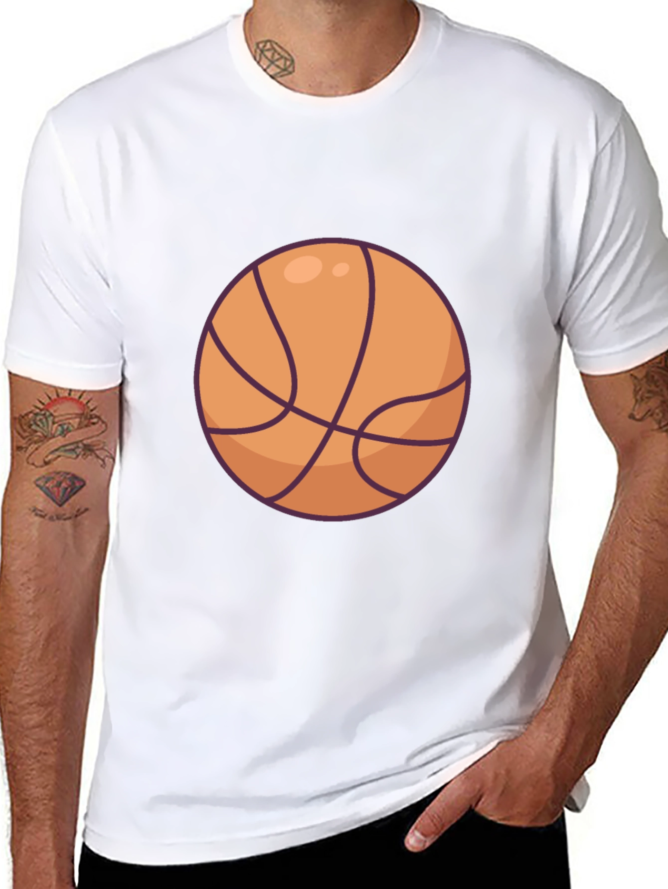 Basketball Graphic Black T-Shirt