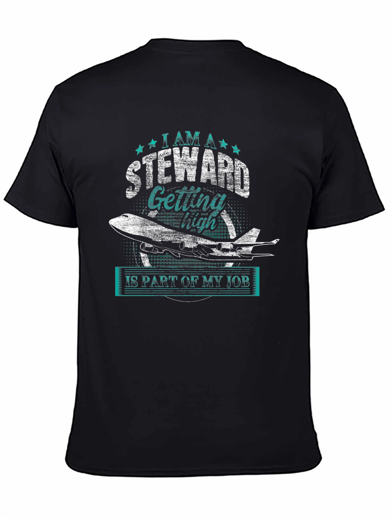 Steward Getting High T-Shirt - Aviation Humor Tee