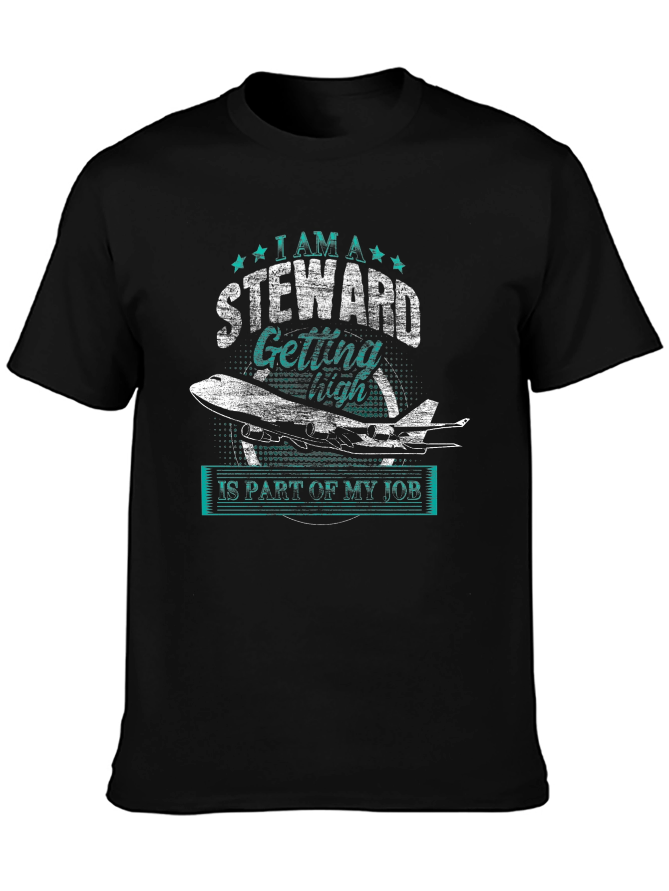 Steward Getting High T-Shirt - Aviation Humor Tee