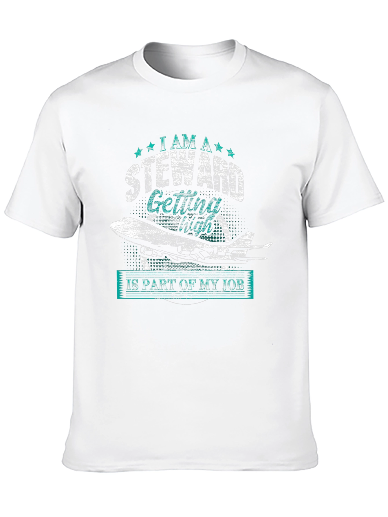 Steward Getting High T-Shirt - Aviation Humor Tee