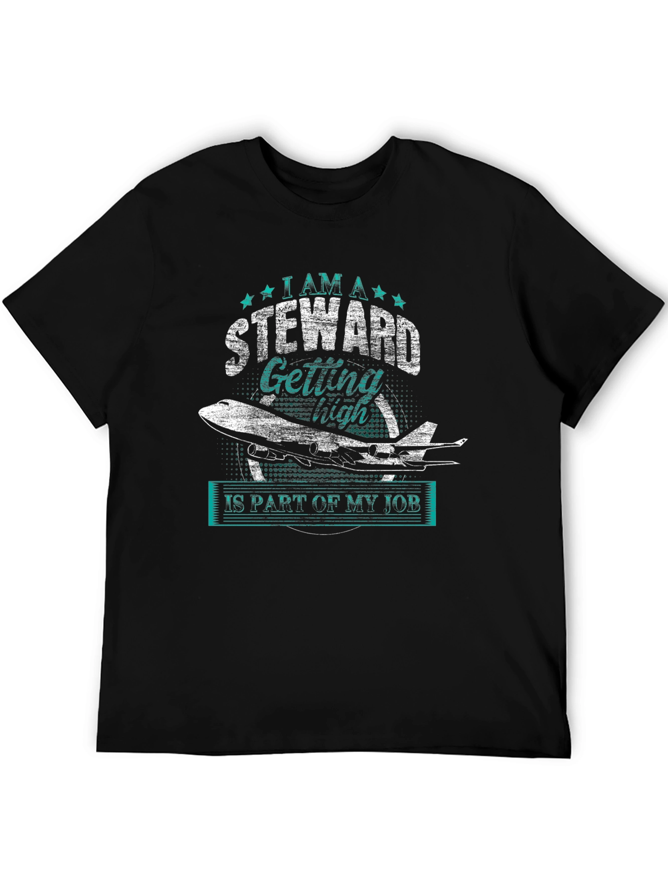 Steward Getting High T-Shirt - Aviation Humor Tee
