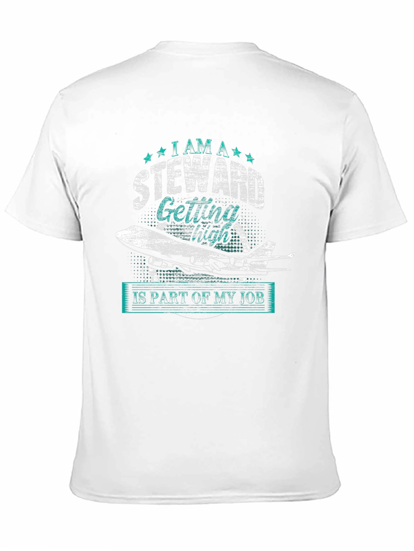 Steward Getting High T-Shirt - Aviation Humor Tee