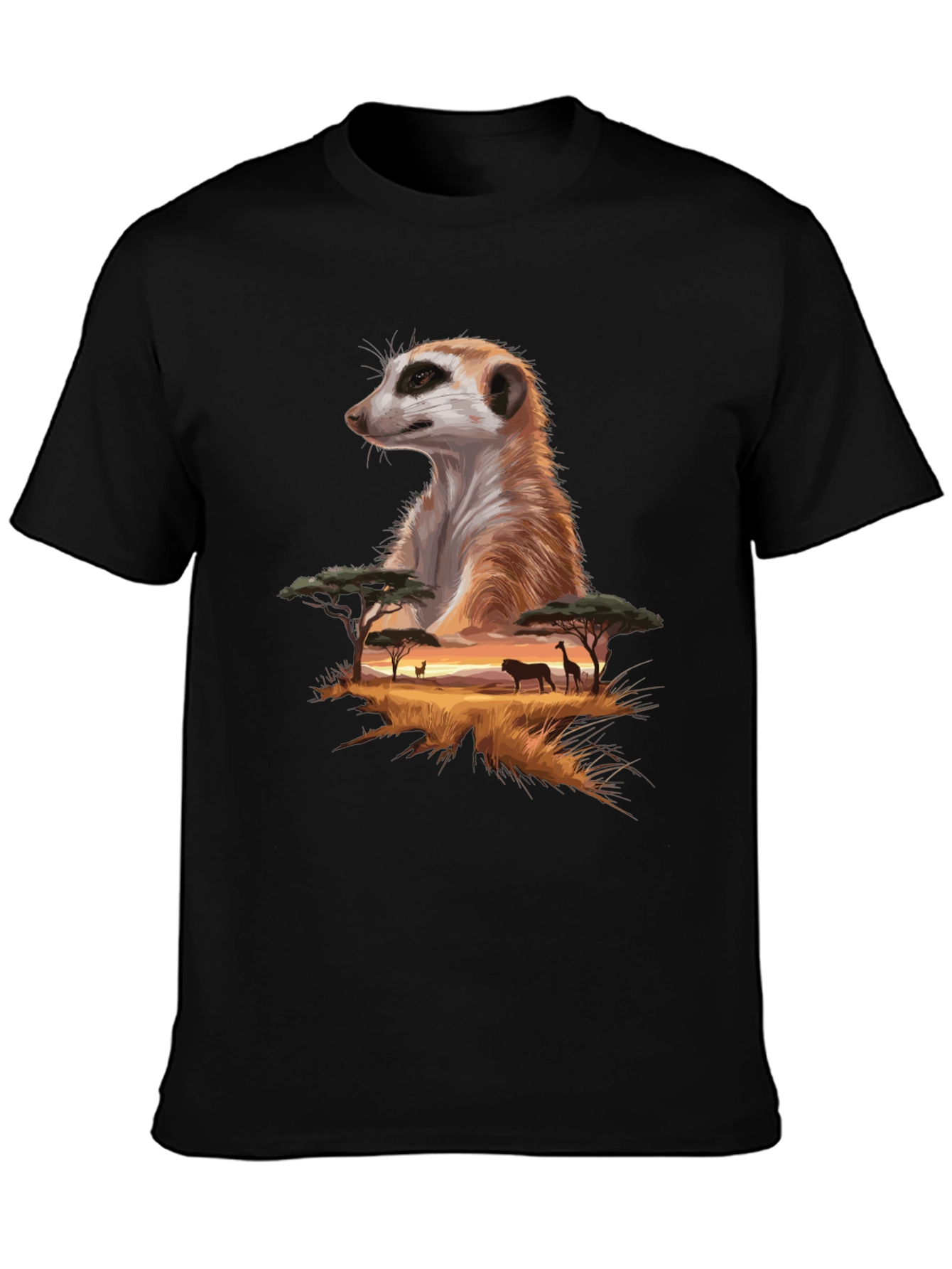 Meerkat Savannah T-Shirt - Wildlife Graphic Tee