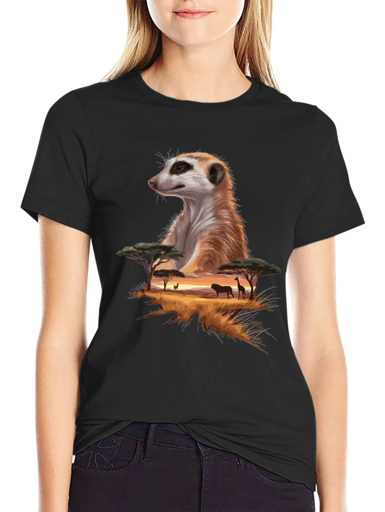 Meerkat Savannah T-Shirt - Wildlife Graphic Tee