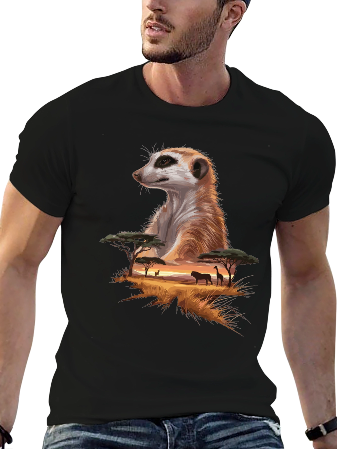 Meerkat Savannah T-Shirt - Wildlife Graphic Tee
