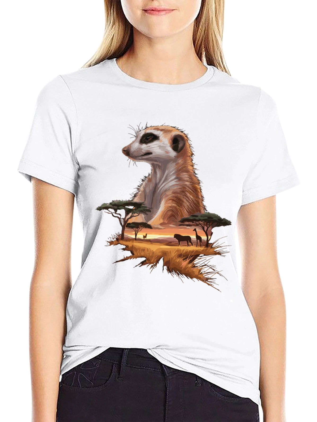 Meerkat Savannah T-Shirt - Wildlife Graphic Tee