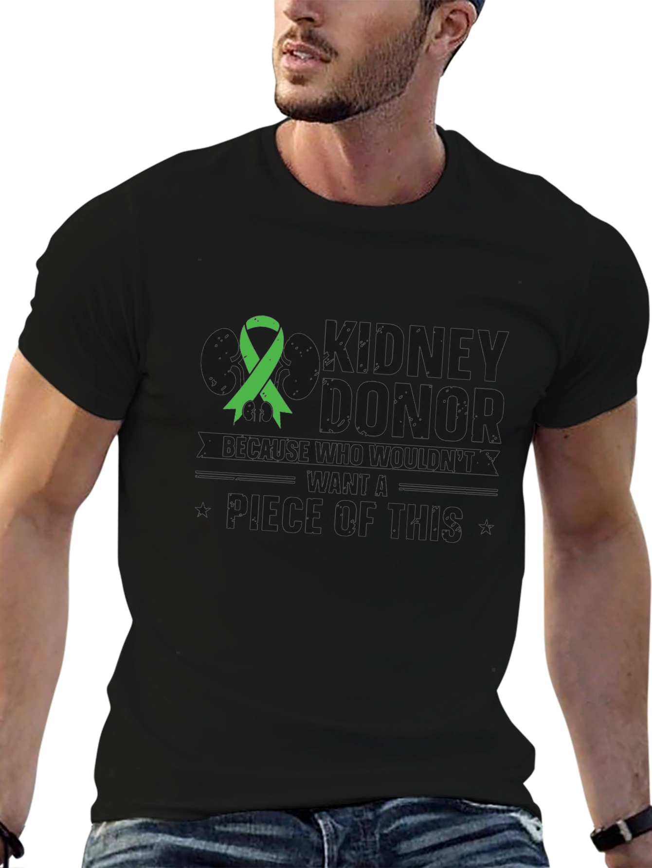 Kidney Donor Awareness Black T-Shirt