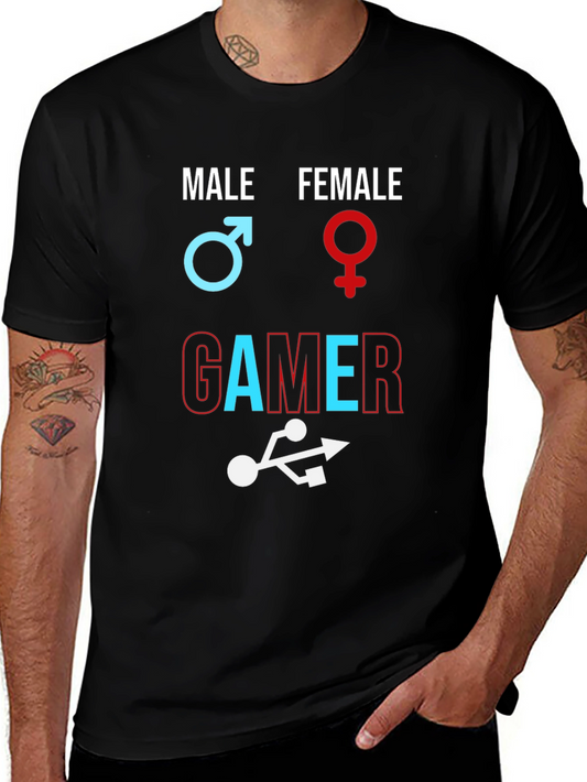 Unisex Gamer T-Shirt - Male Female Gamer Design