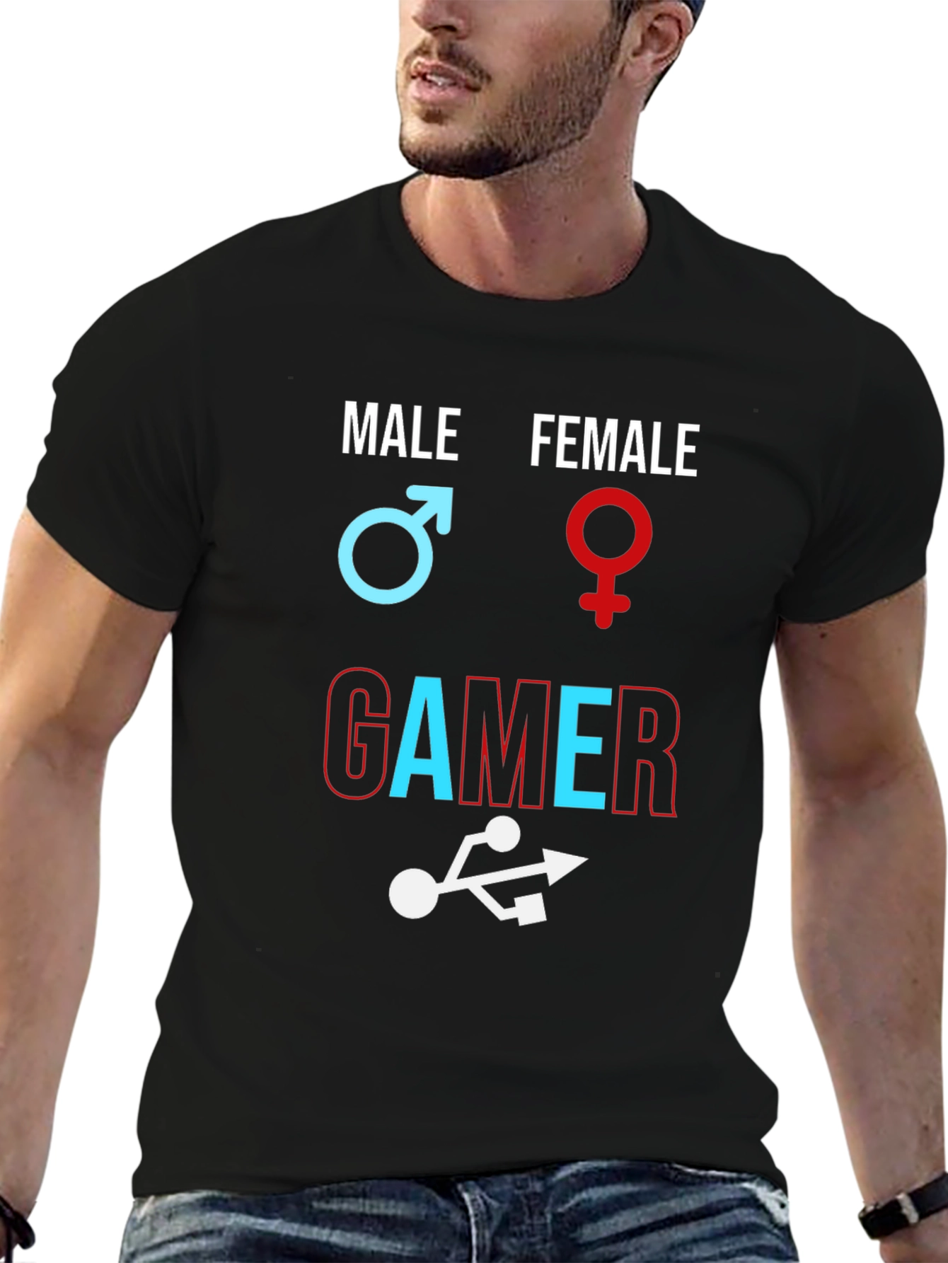 Unisex Gamer T-Shirt - Male Female Gamer Design