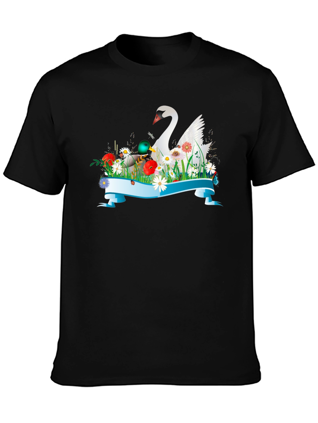 Swan and Duck Floral T-Shirt