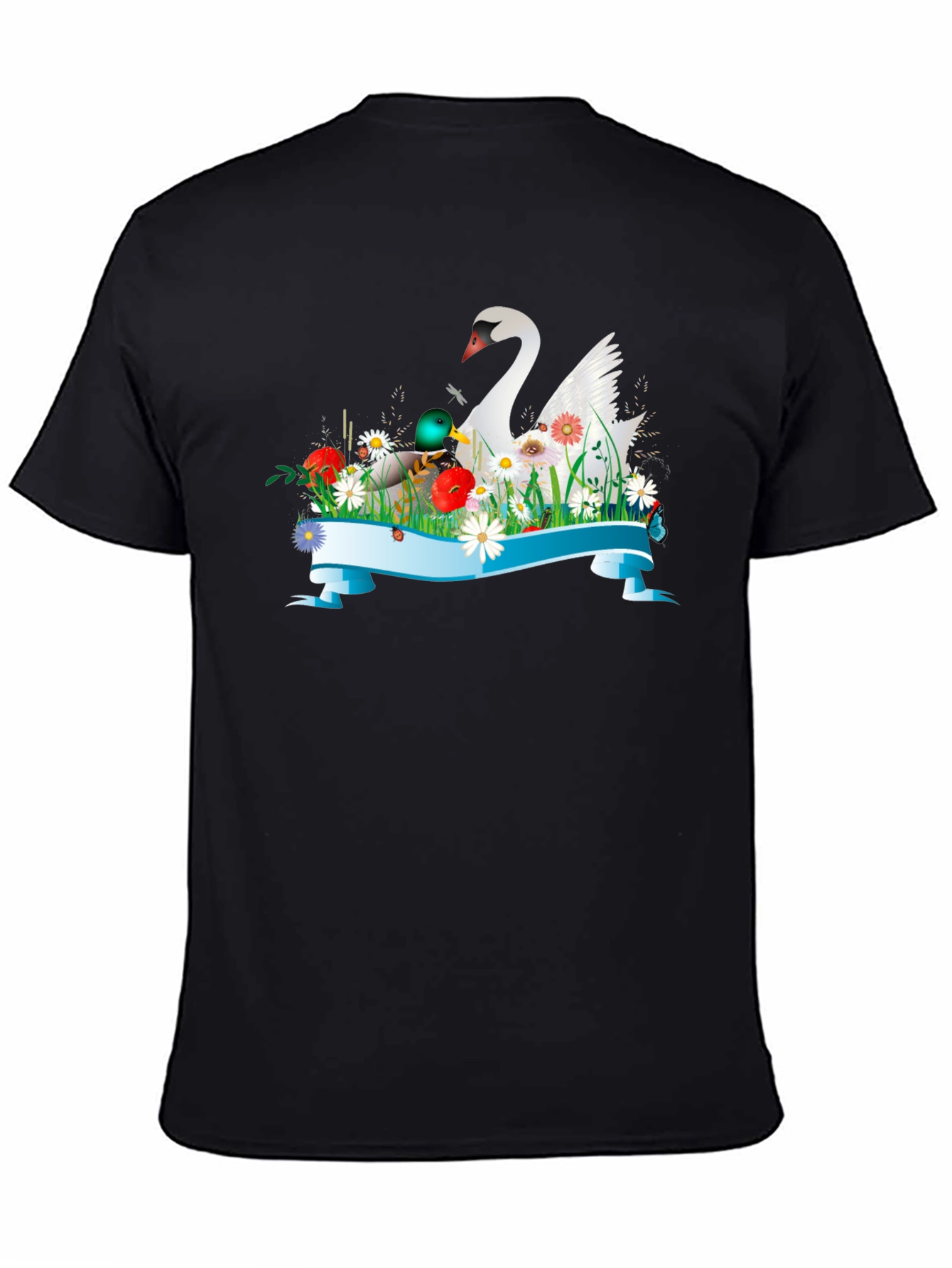 Swan and Duck Floral T-Shirt