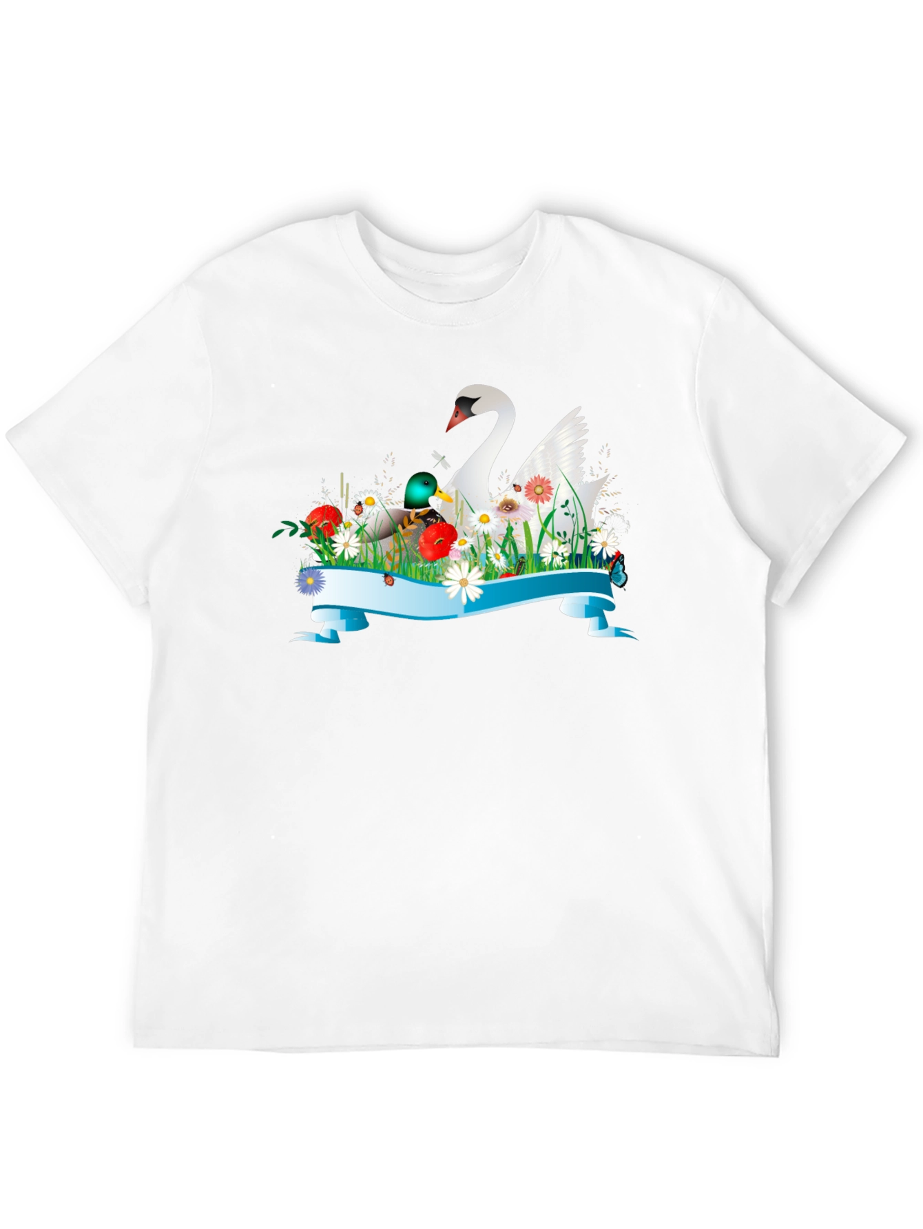 Swan and Duck Floral T-Shirt