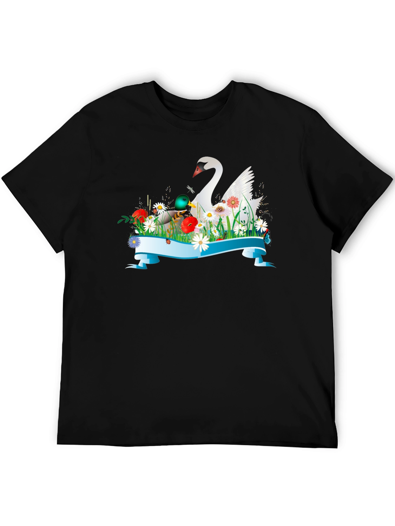 Swan and Duck Floral T-Shirt
