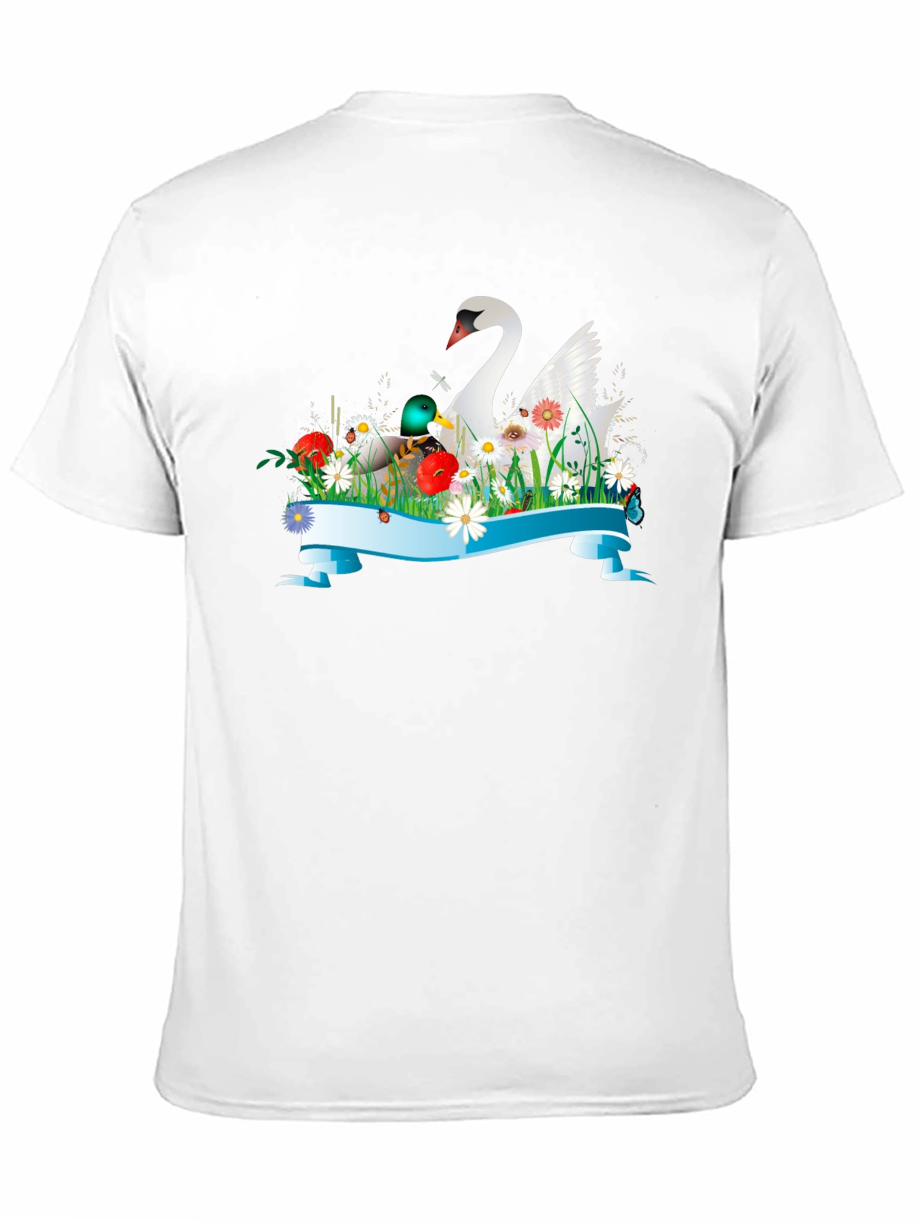 Swan and Duck Floral T-Shirt