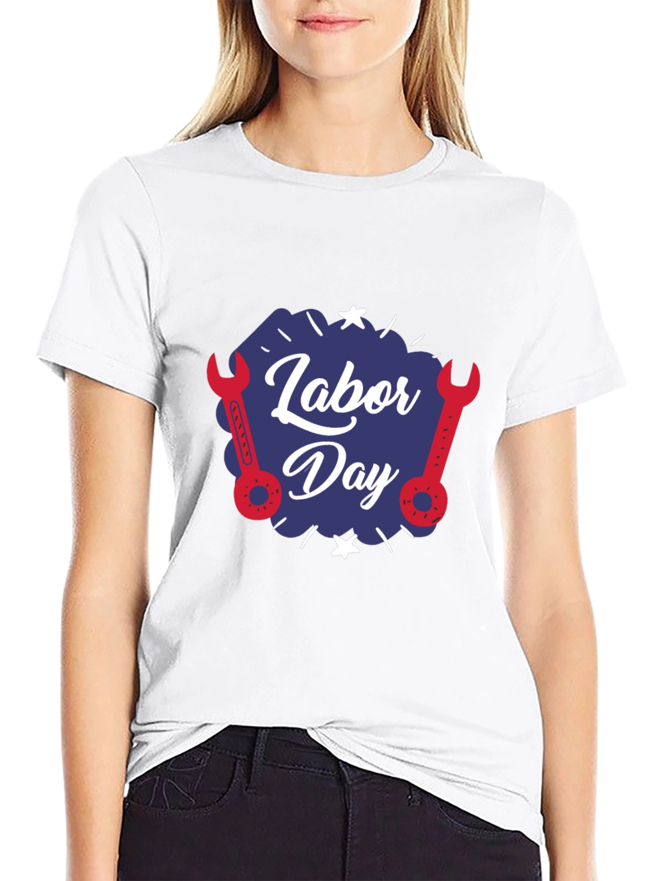 Labor Day Wrench Graphic T-Shirt - Black