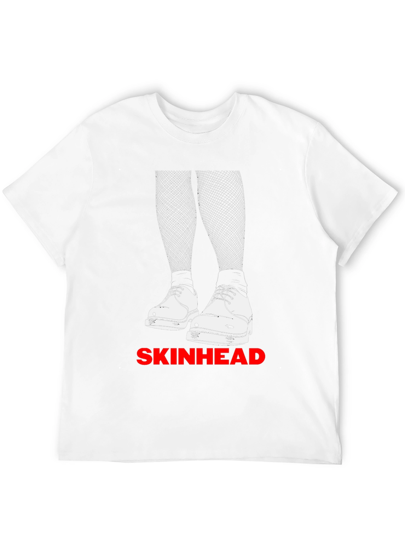 Skinhead T-Shirt with Legs and Shoes Design