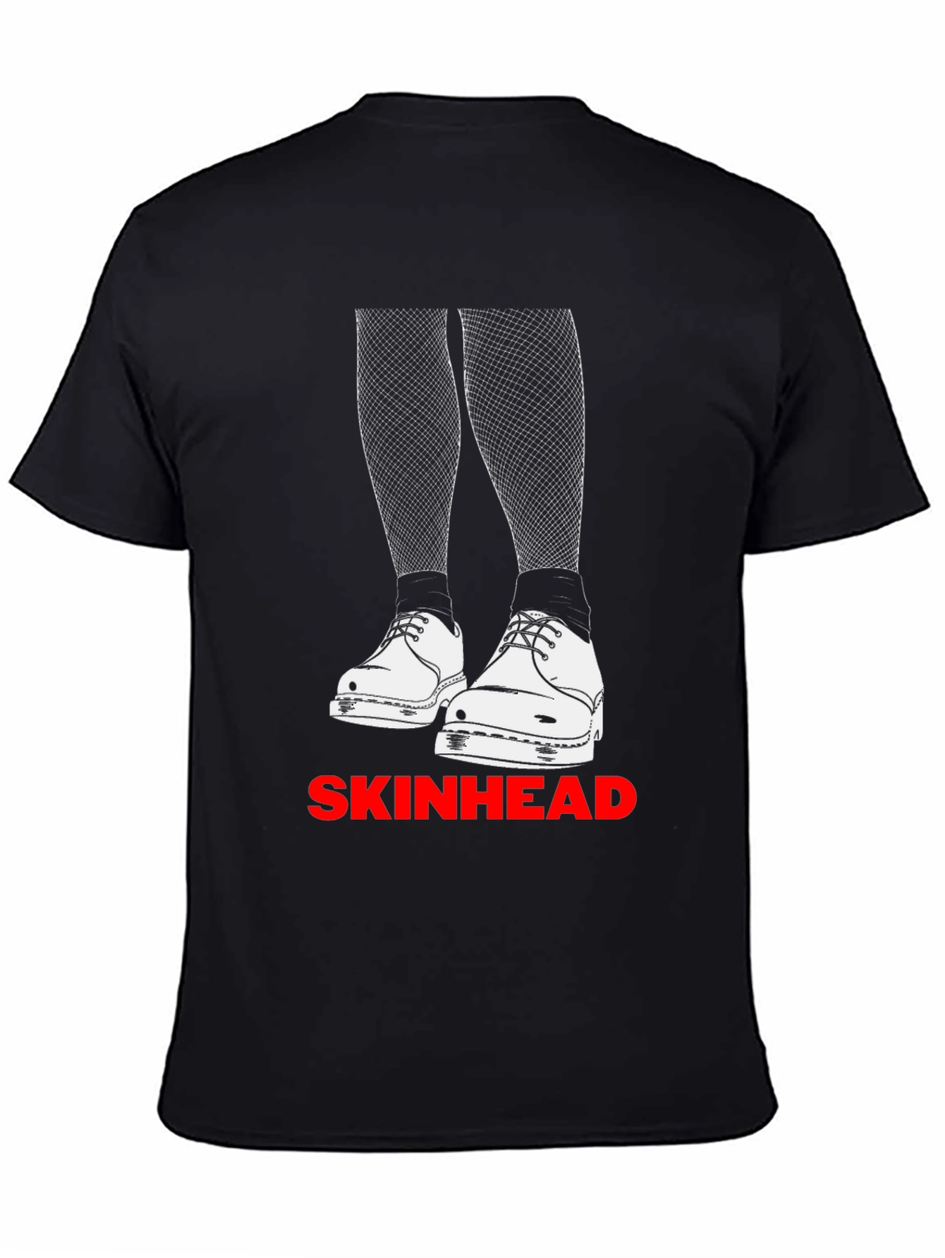 Skinhead T-Shirt with Legs and Shoes Design