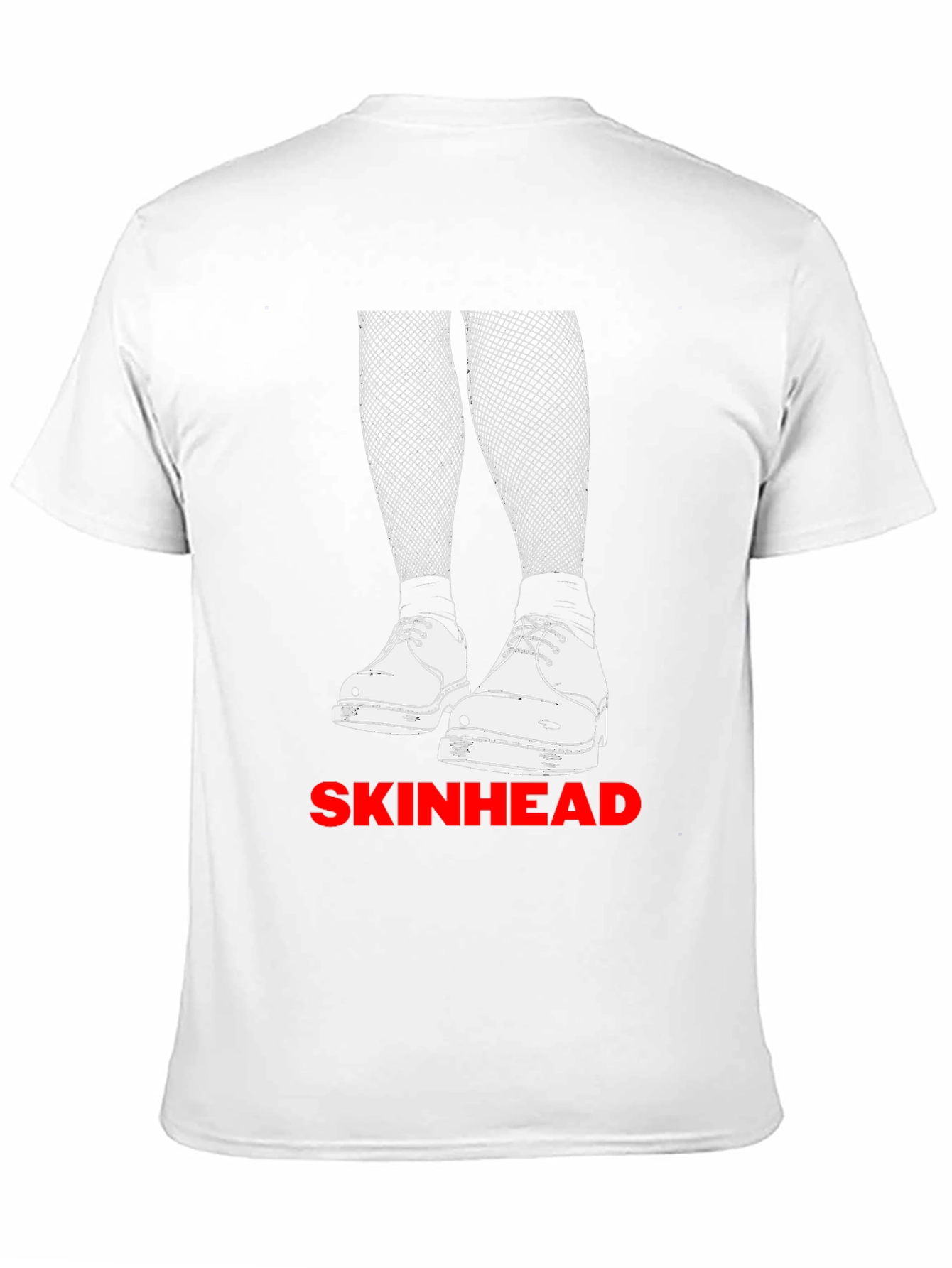 Skinhead T-Shirt with Legs and Shoes Design