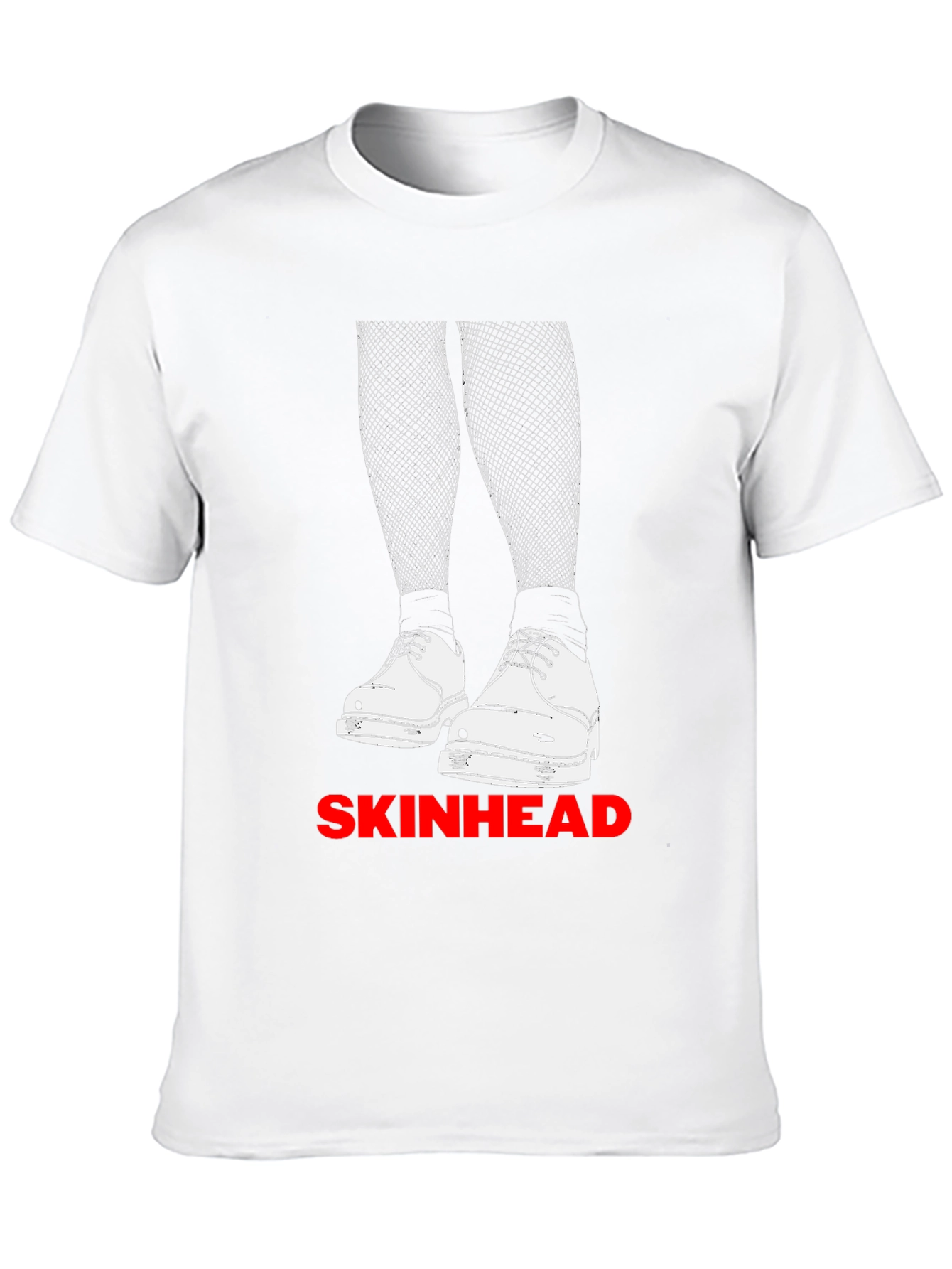 Skinhead T-Shirt with Legs and Shoes Design