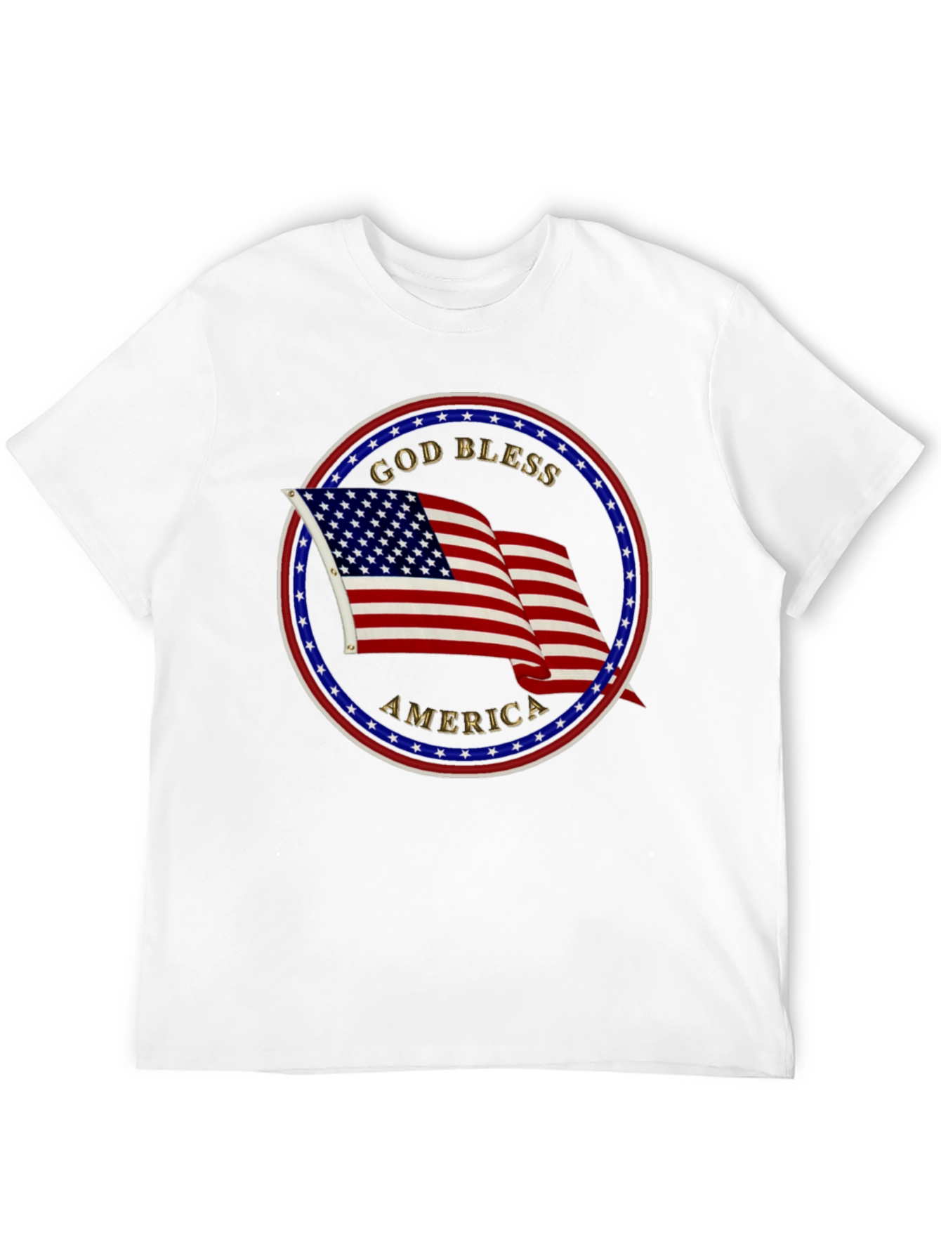 God Bless America T-Shirt Patriotic USA Flag Tee