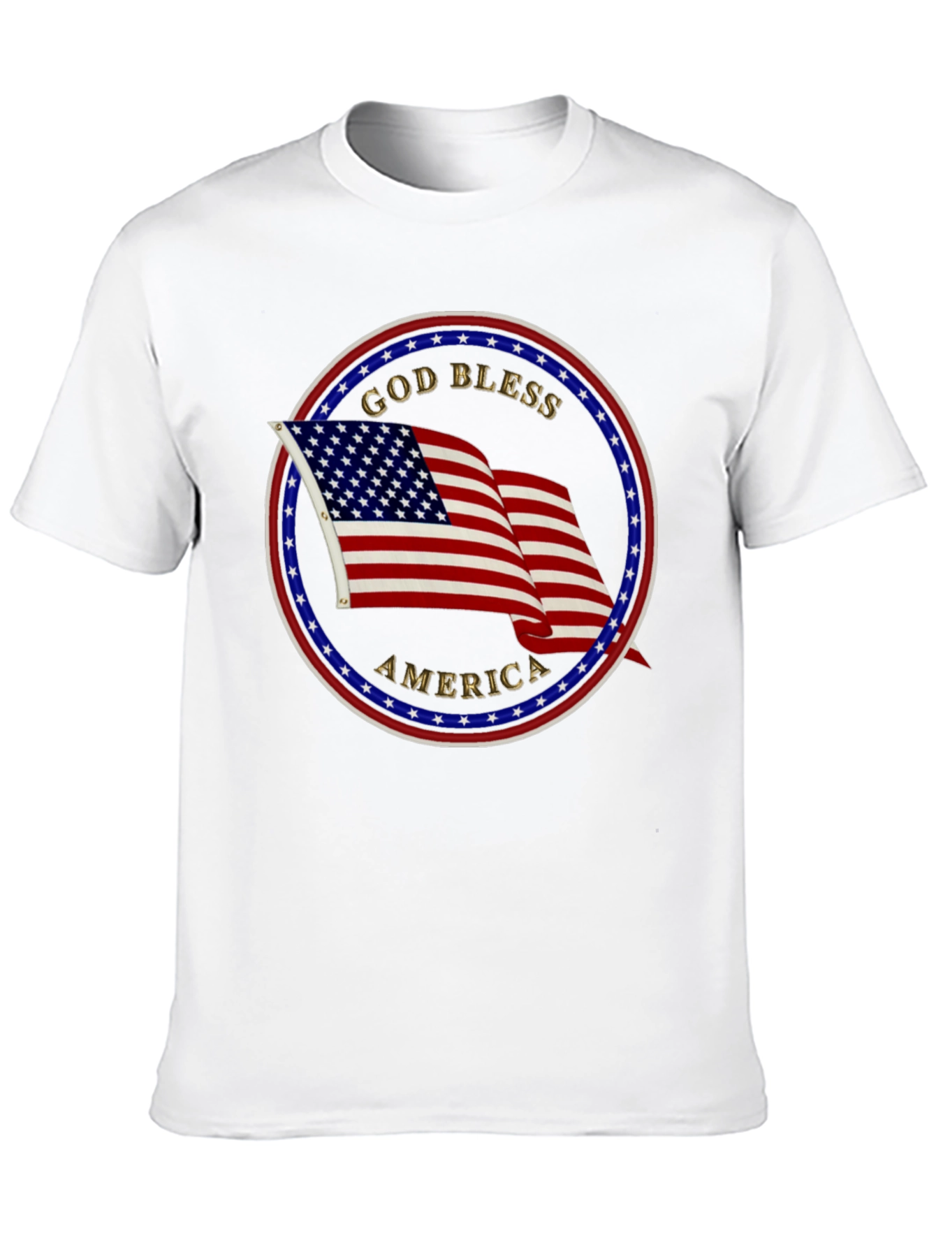 God Bless America T-Shirt Patriotic USA Flag Tee