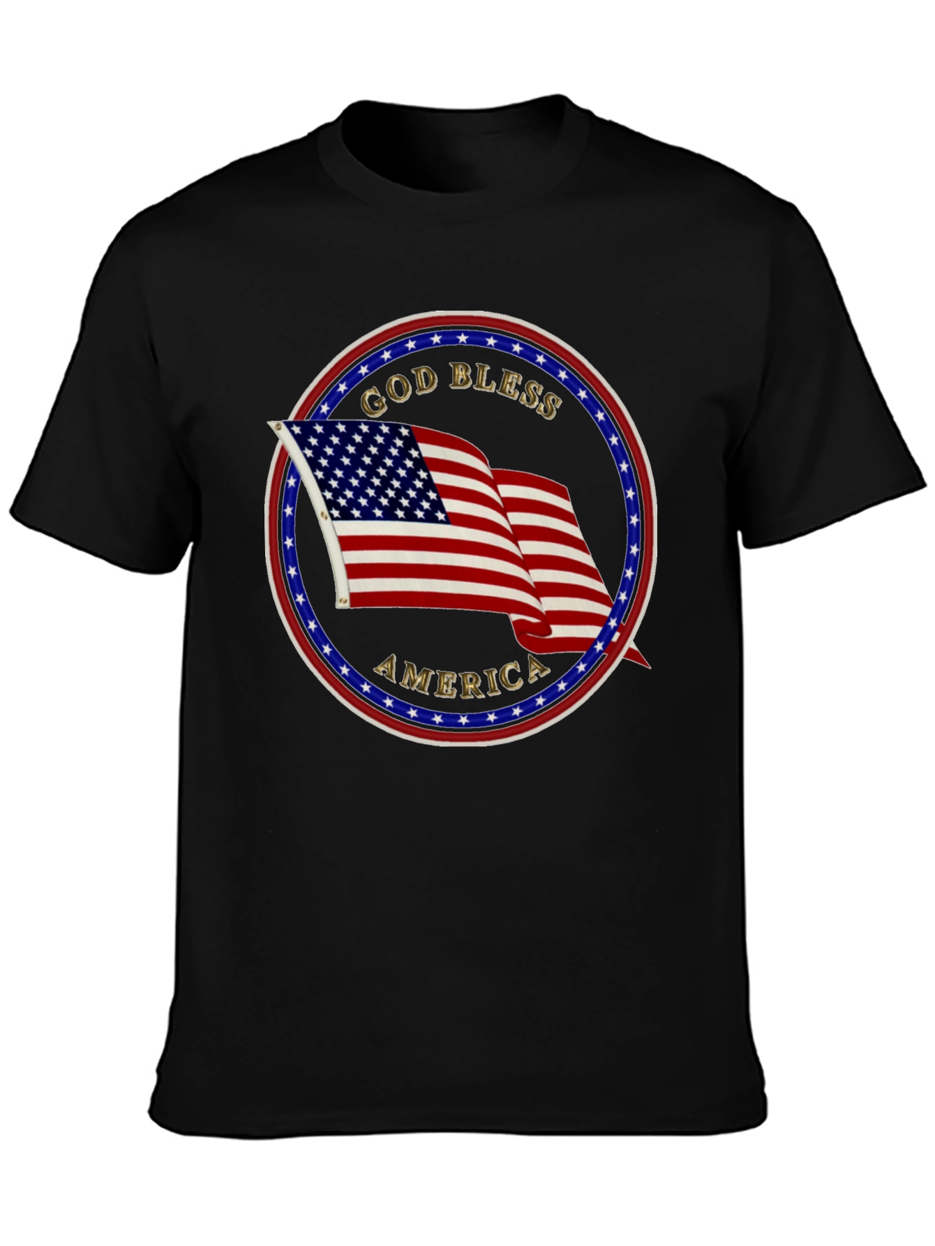 God Bless America T-Shirt Patriotic USA Flag Tee