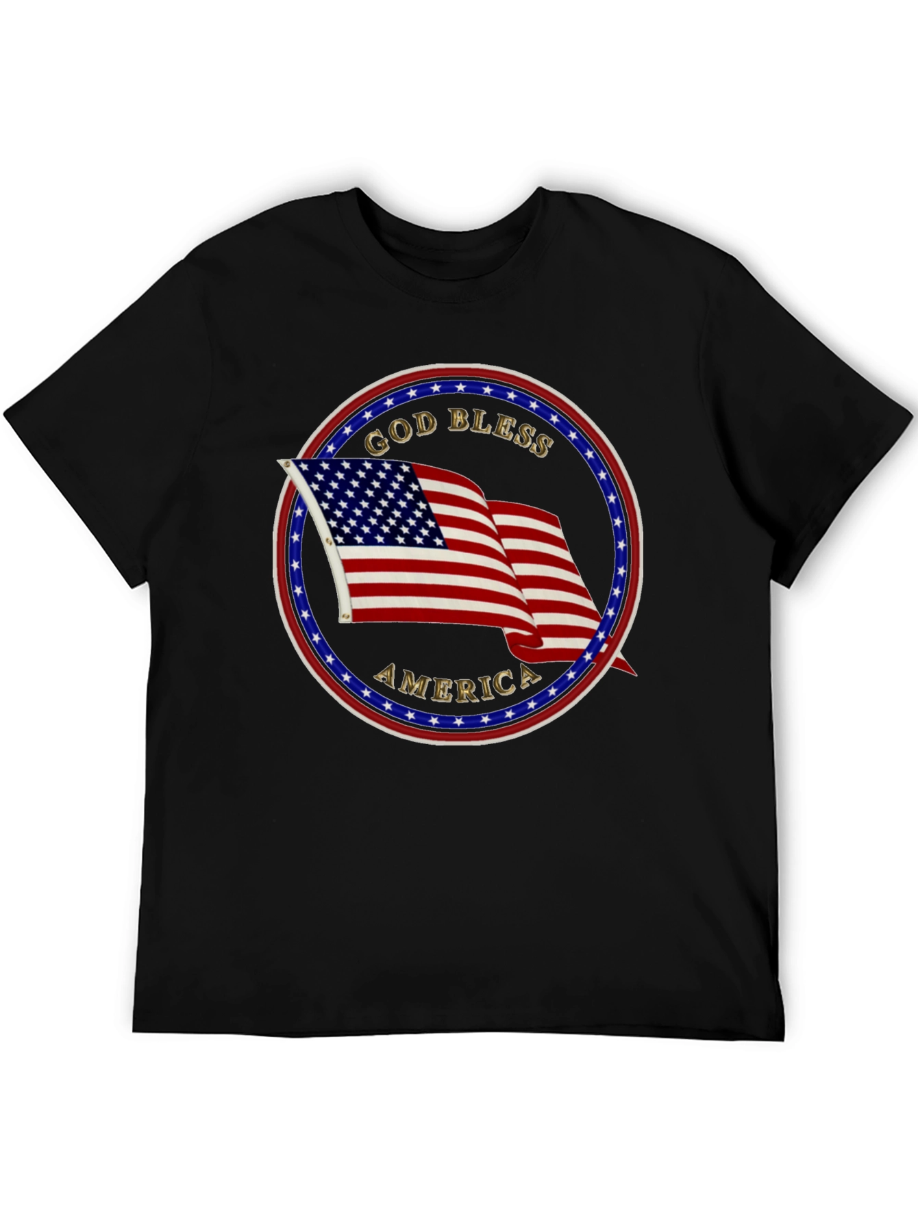 God Bless America T-Shirt Patriotic USA Flag Tee