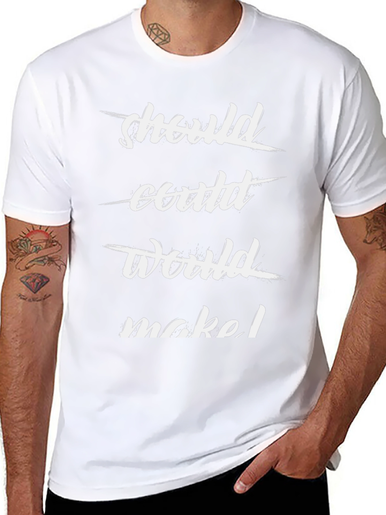 Inspirational Slogan Graphic Tee - Make It Happen!