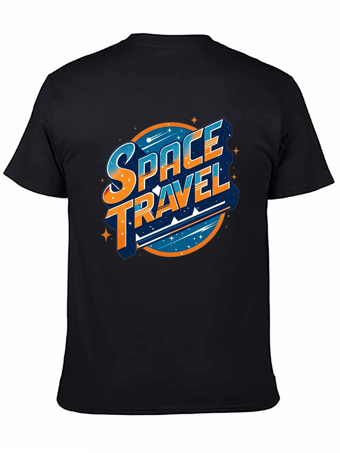 Space Travel Graphic T-Shirt - Black