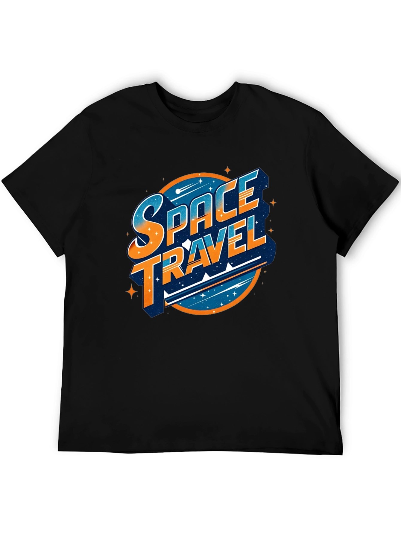Space Travel Graphic T-Shirt - Black