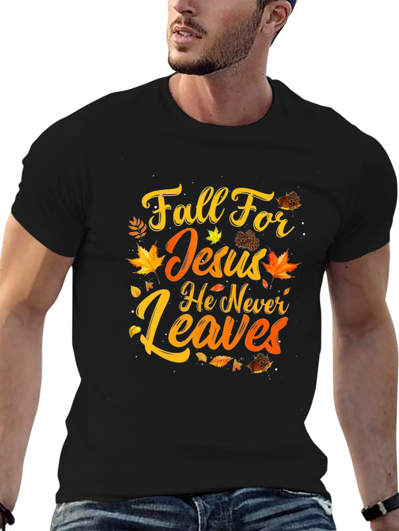 Fall For Jesus Graphic T-Shirt