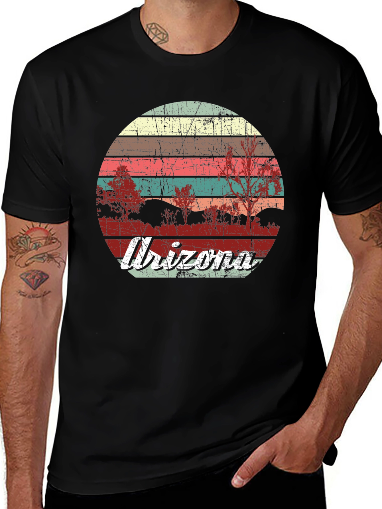 Arizona Retro Graphic Tee - Black