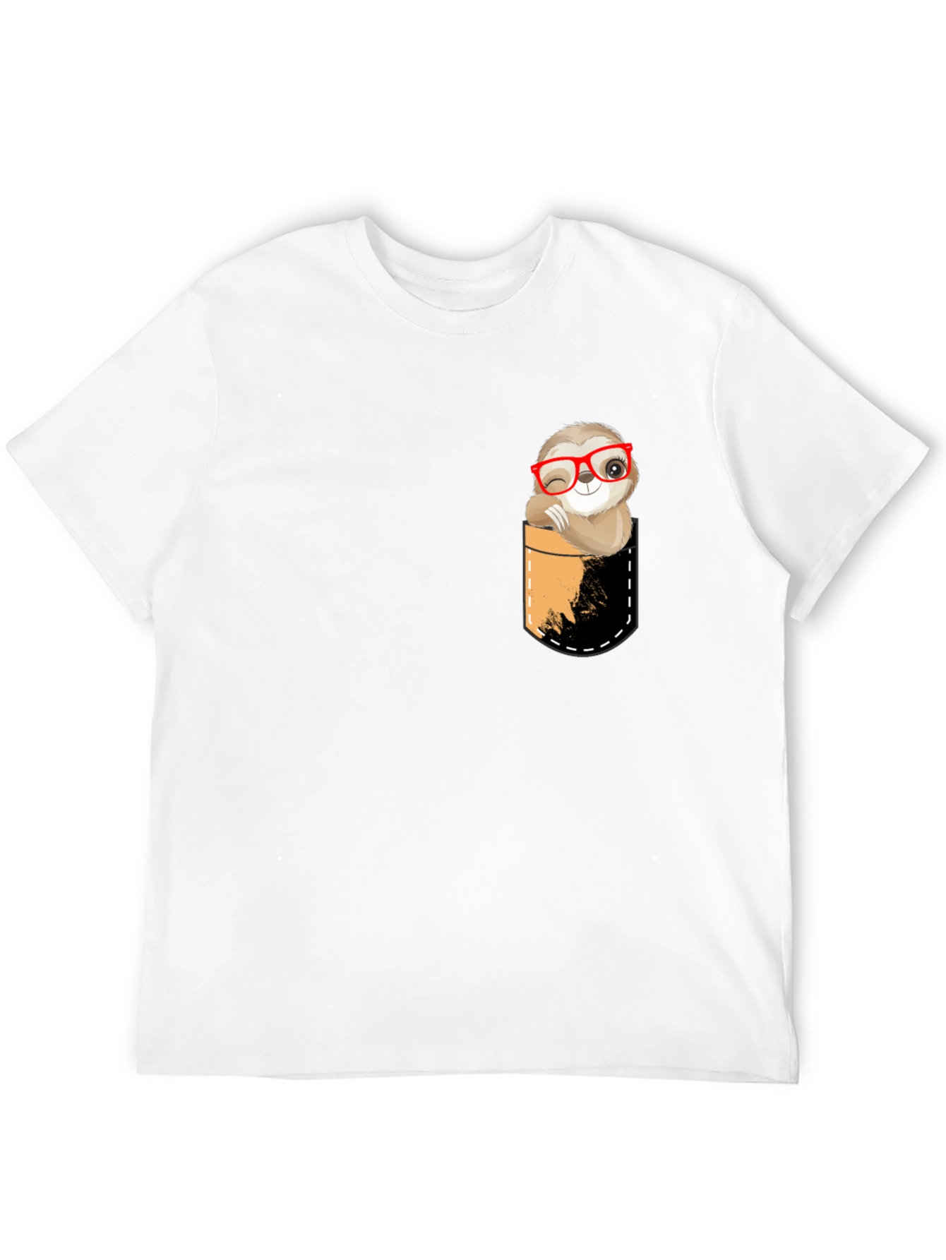 Sloth Pocket T-Shirt - Funny & Cute Design