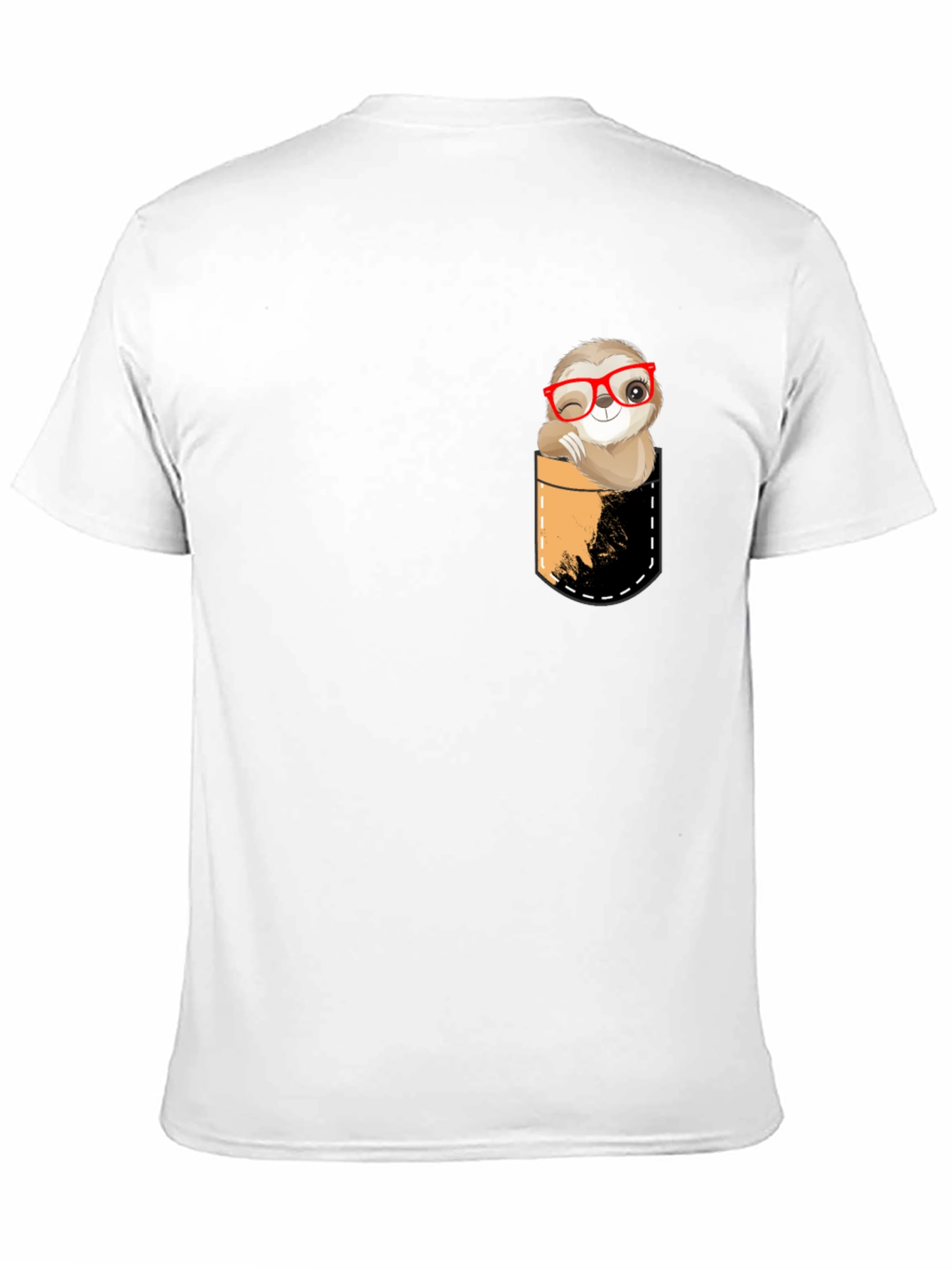 Sloth Pocket T-Shirt - Funny & Cute Design