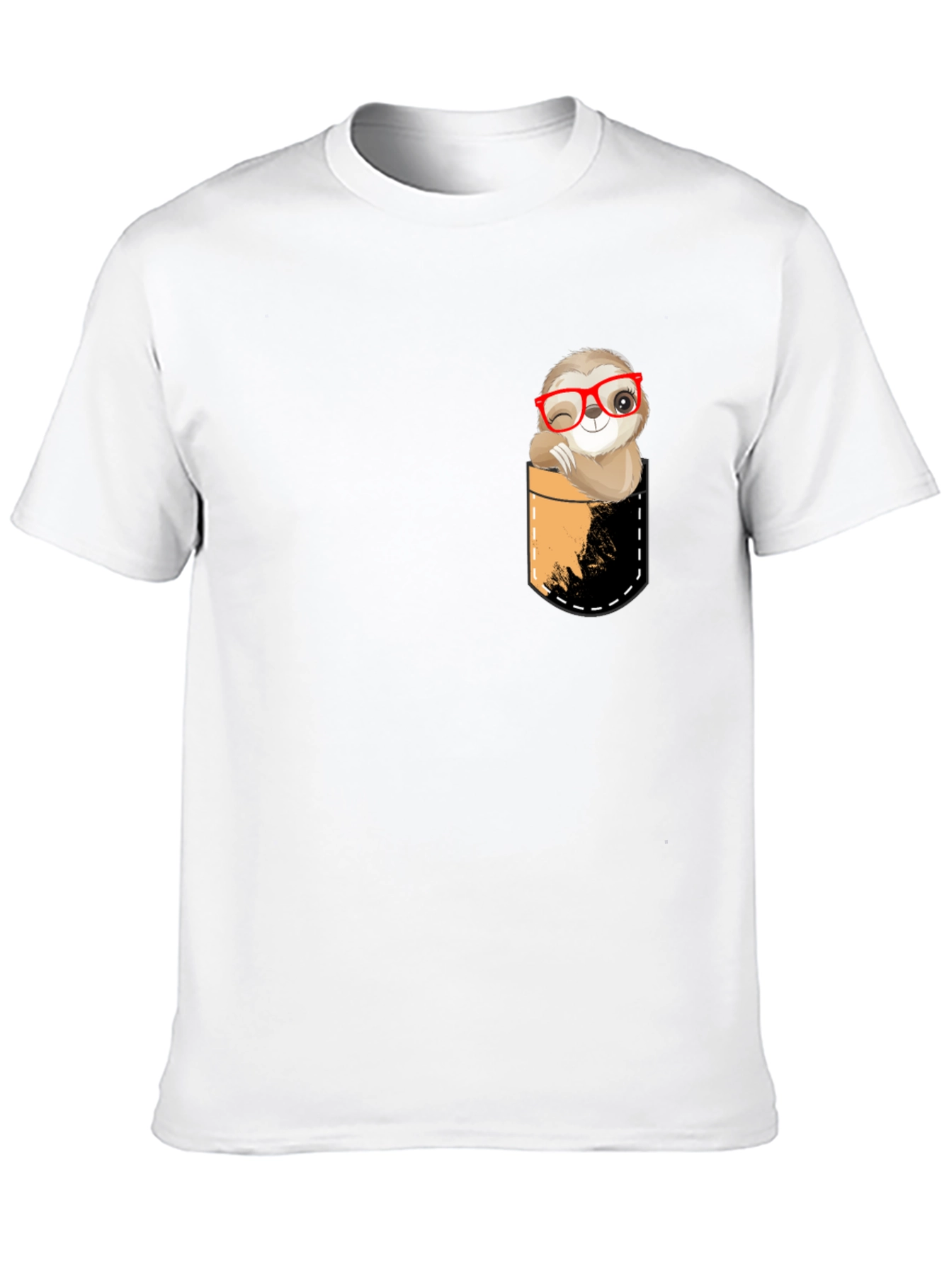 Sloth Pocket T-Shirt - Funny & Cute Design