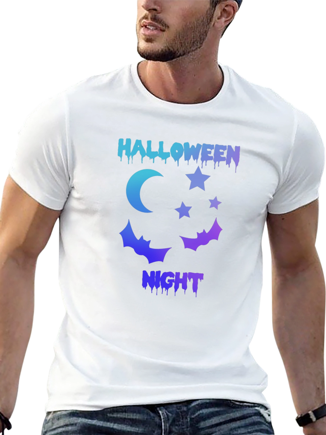 Halloween Night Graphic Tee - Spooky Season Shirt