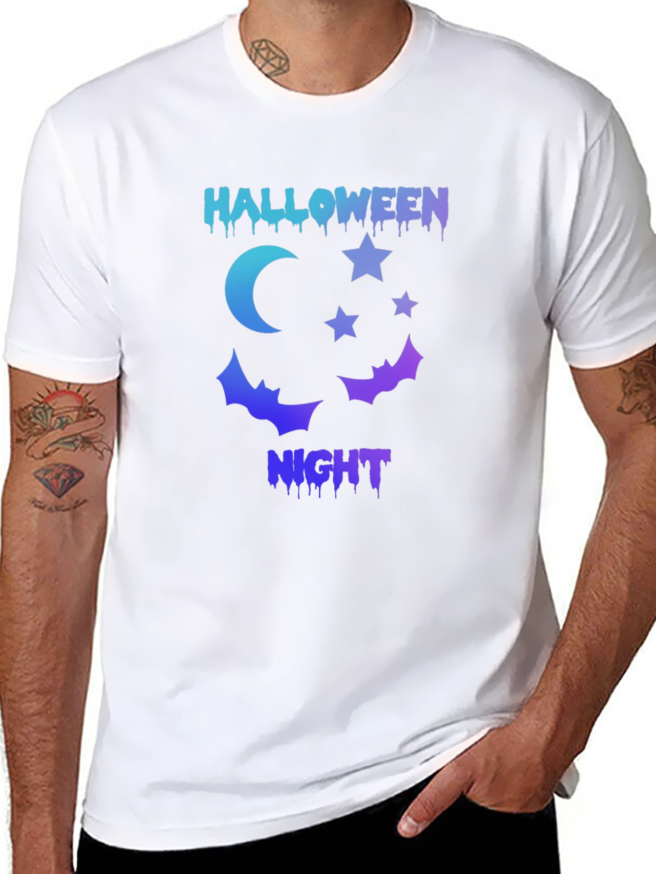 Halloween Night Graphic Tee - Spooky Season Shirt