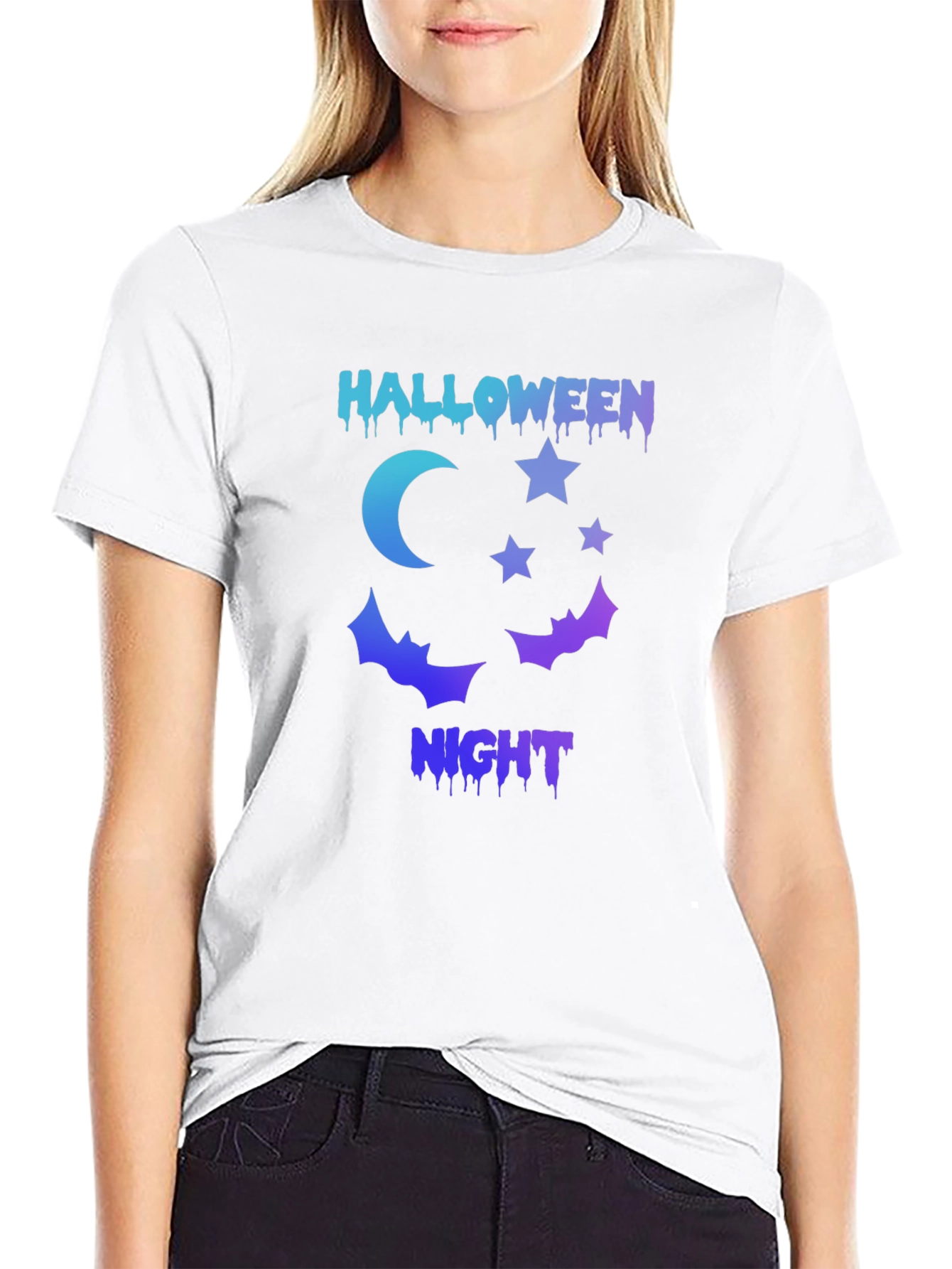 Halloween Night Graphic Tee - Spooky Season Shirt