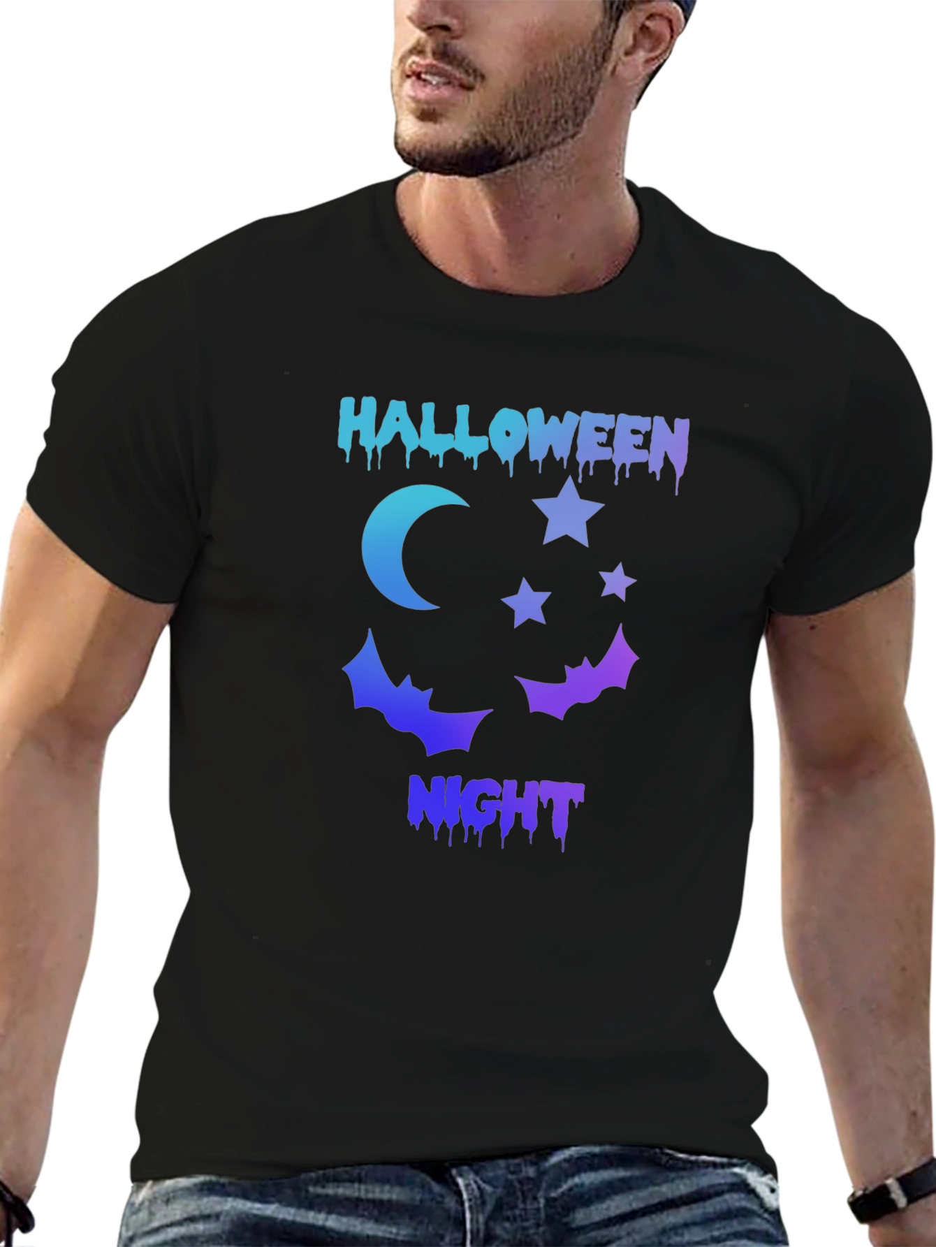 Halloween Night Graphic Tee - Spooky Season Shirt